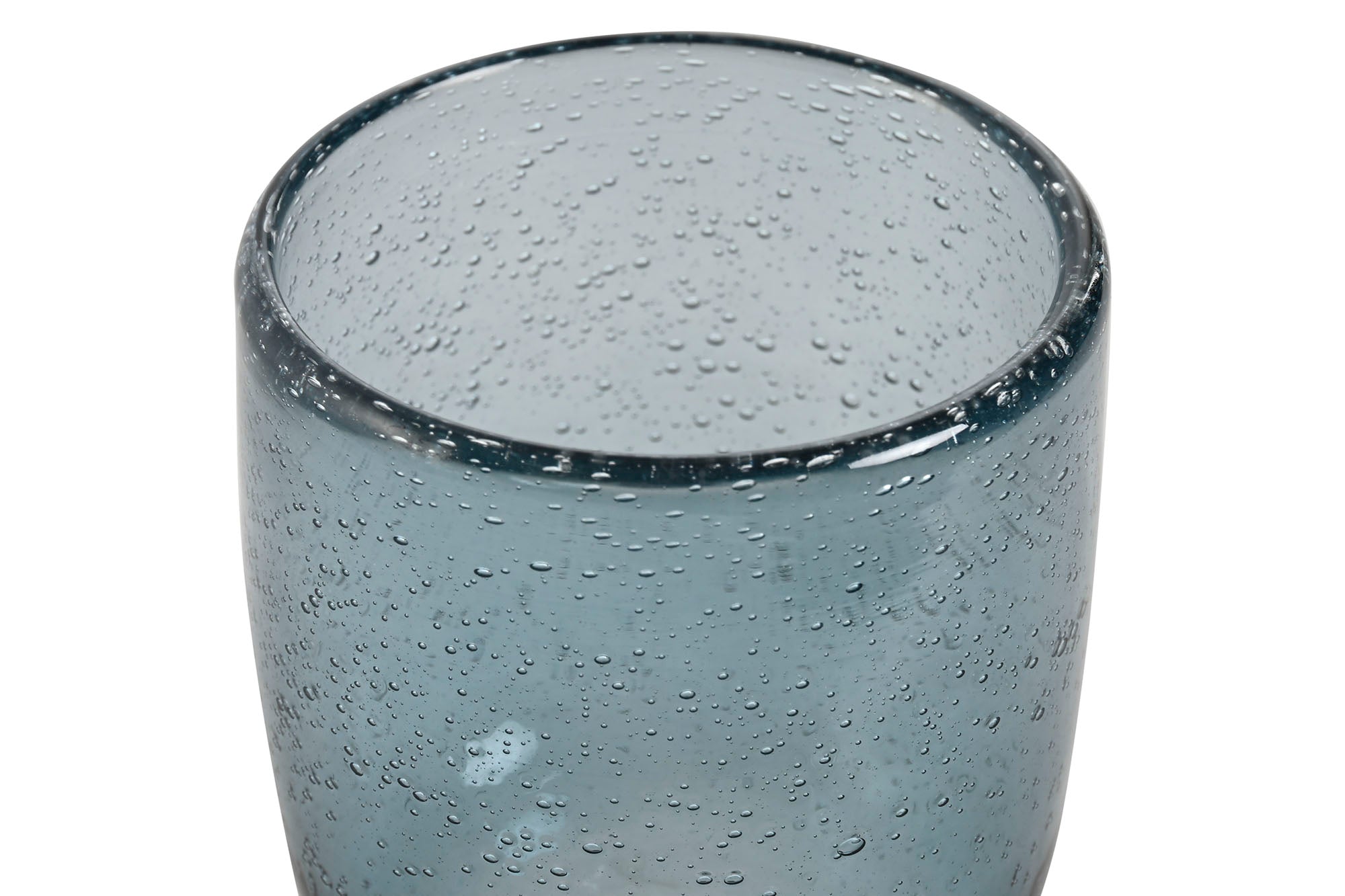 Glass Set 6 Crystal 8X8X14 300Ml Blue Bubbles