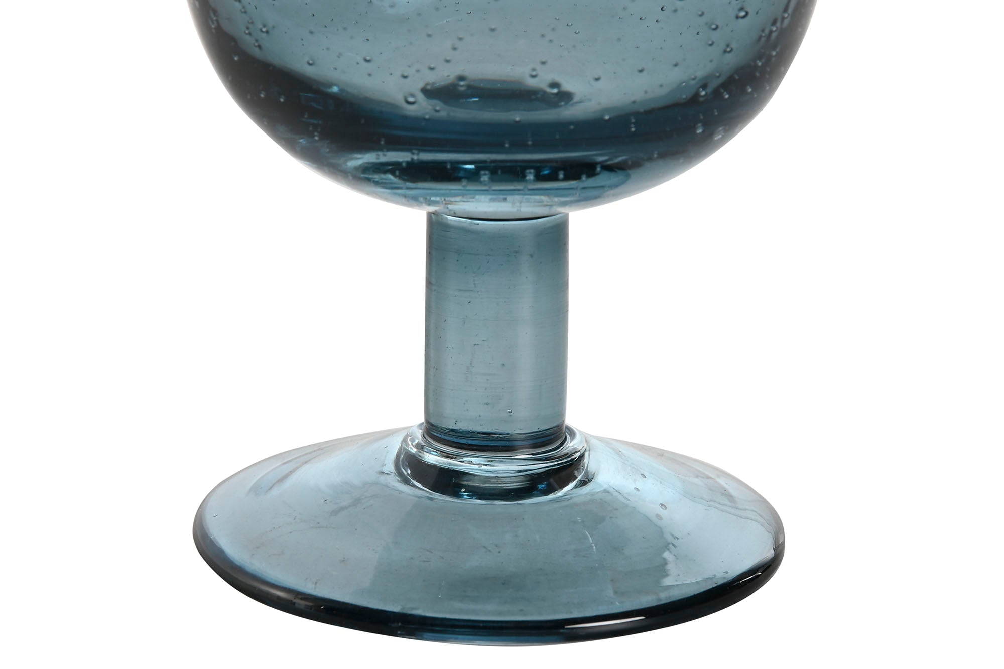 Glass Set 6 Crystal 8X8X14 300Ml Blue Bubbles