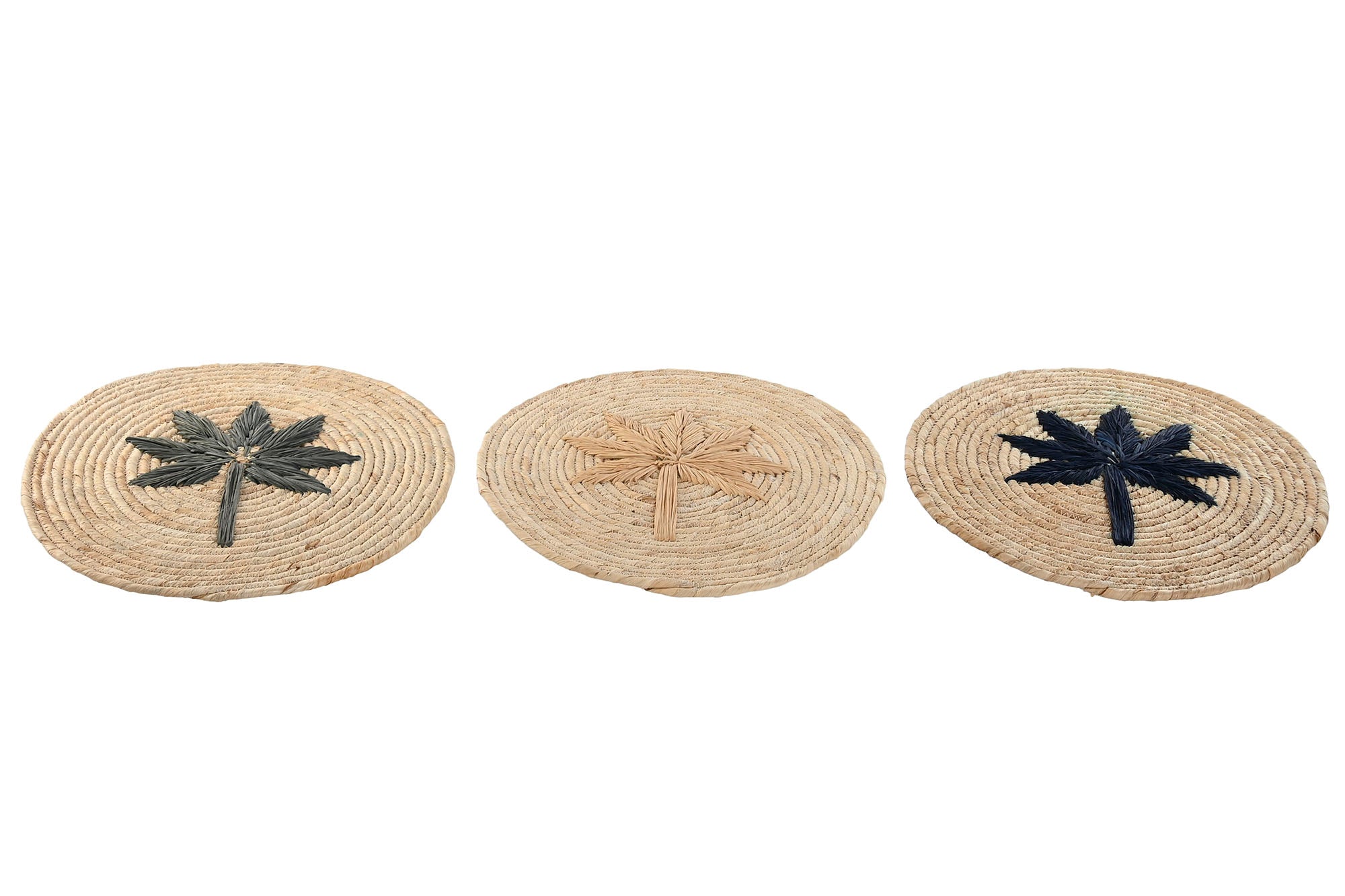 Corn Fiber Trivet 35X35X1 Palm Tree 3 Assorted