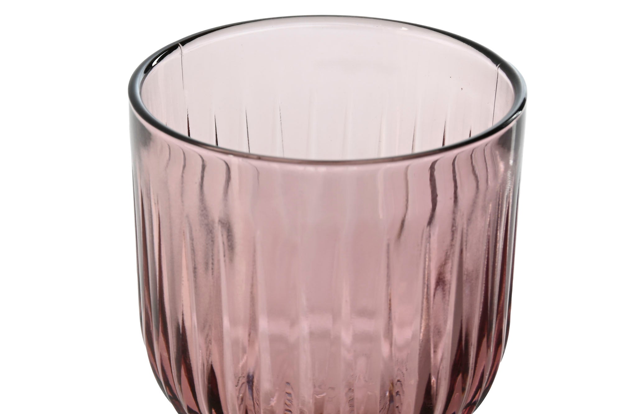 Copa Set 6 Cristal 8,8X8,8X16,3 380Ml Rayado Rosa