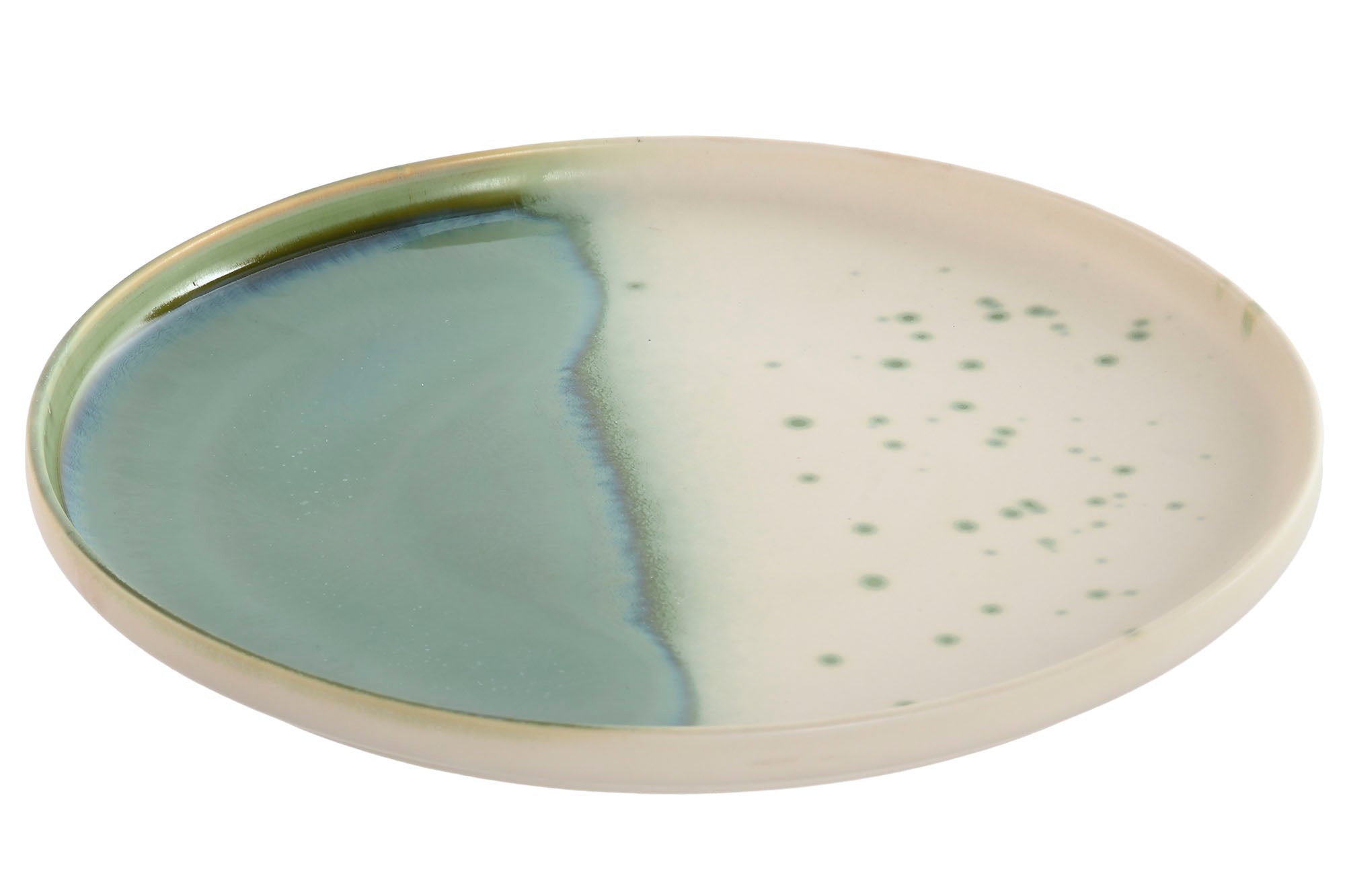 Plato Porcelana 25,9X25,9X2 Jade Verde