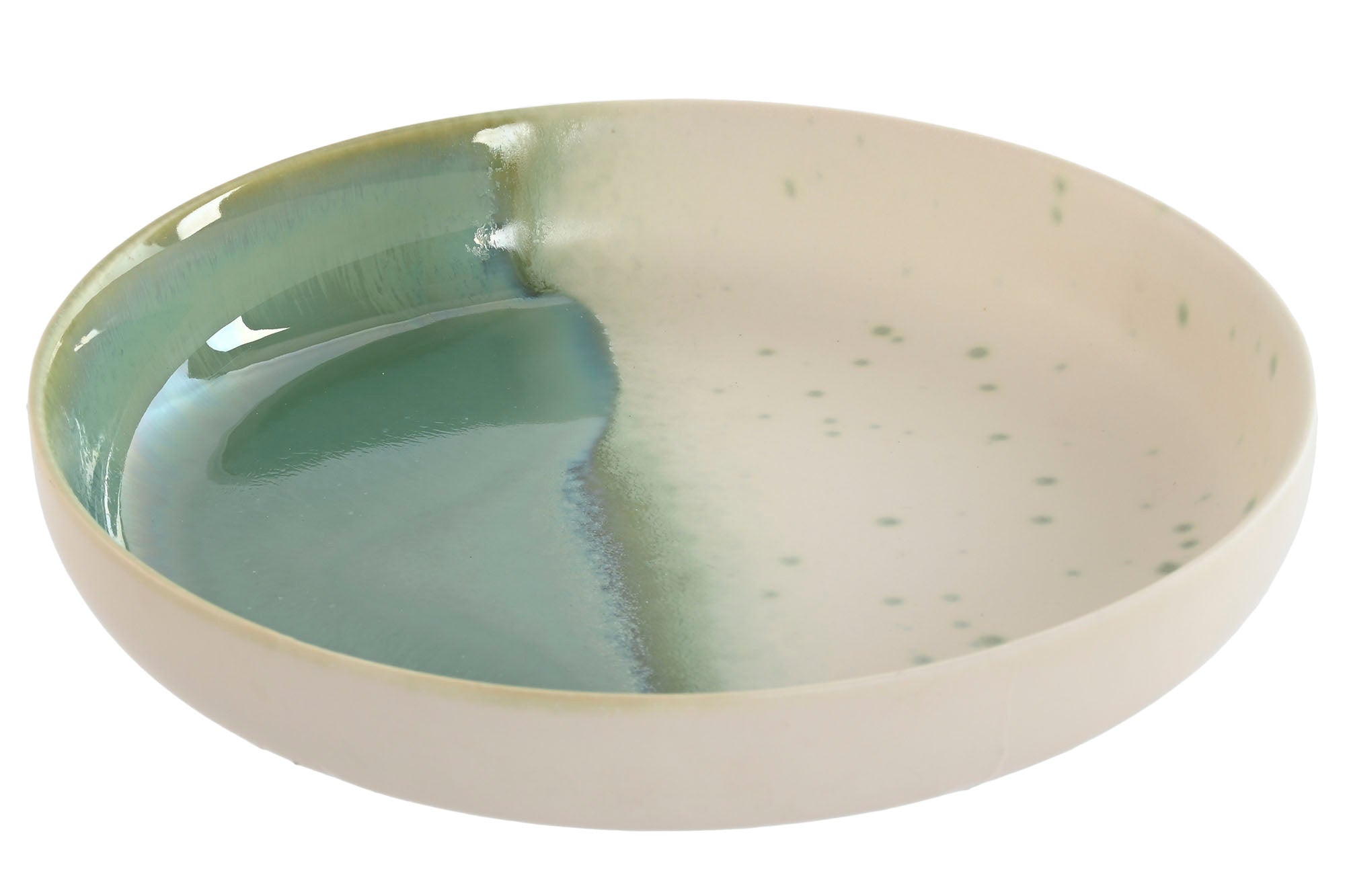 Plato Porcelana 22X22X4,3 Jade Verde