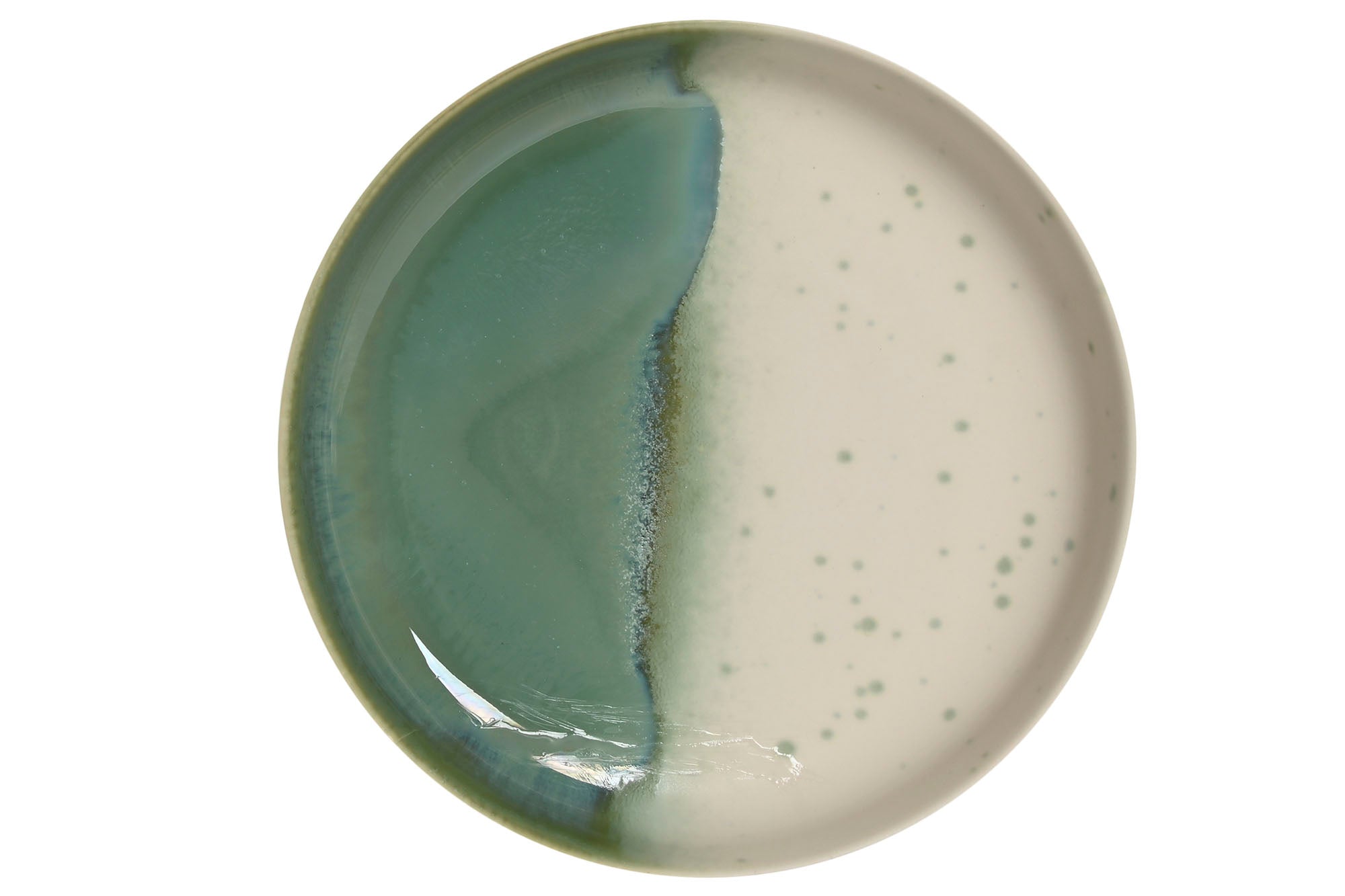 Plato Porcelana 22X22X4,3 Jade Verde