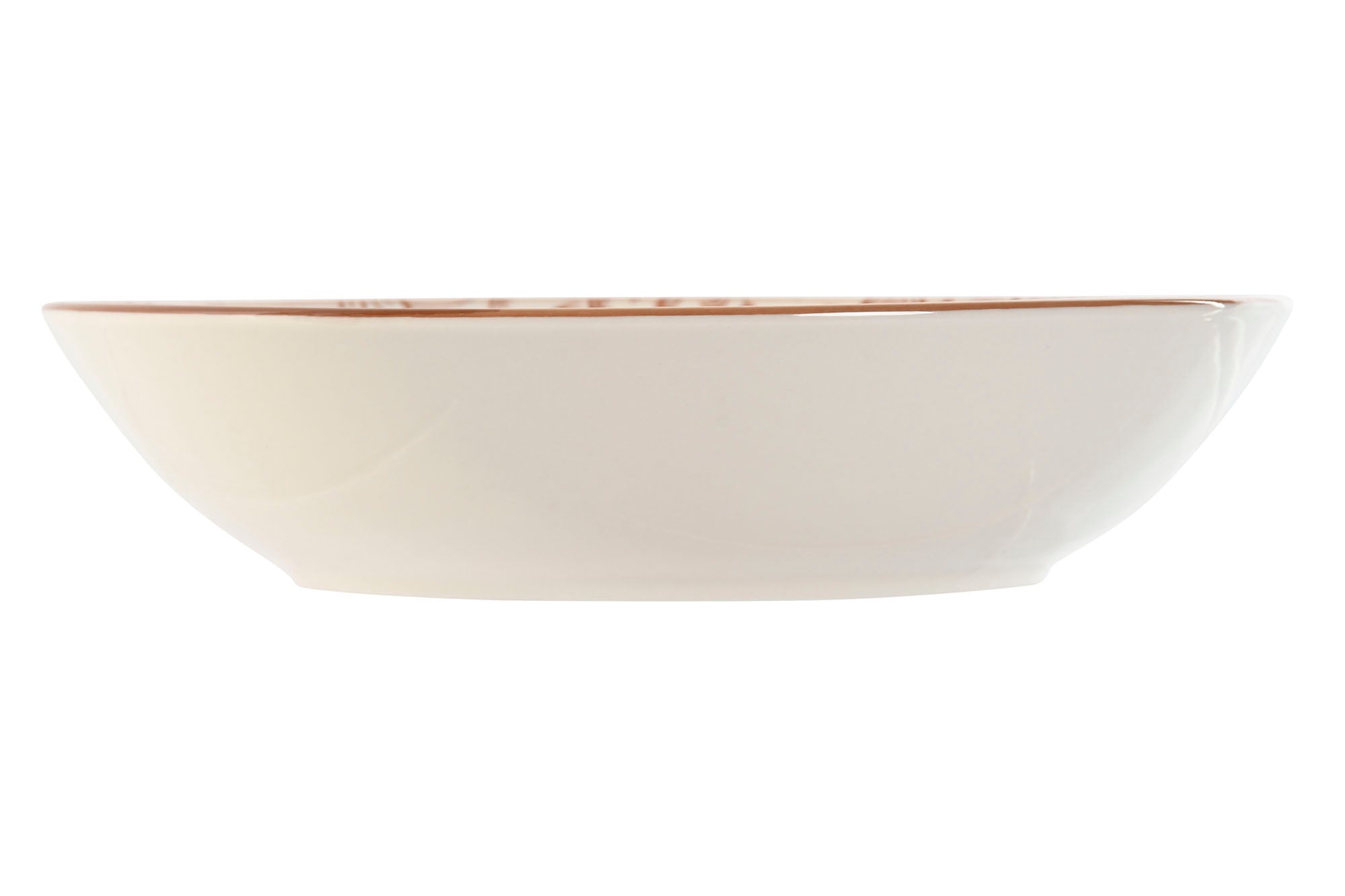 Porcelain Plate Set 4 20X20X4 Beige Flowers