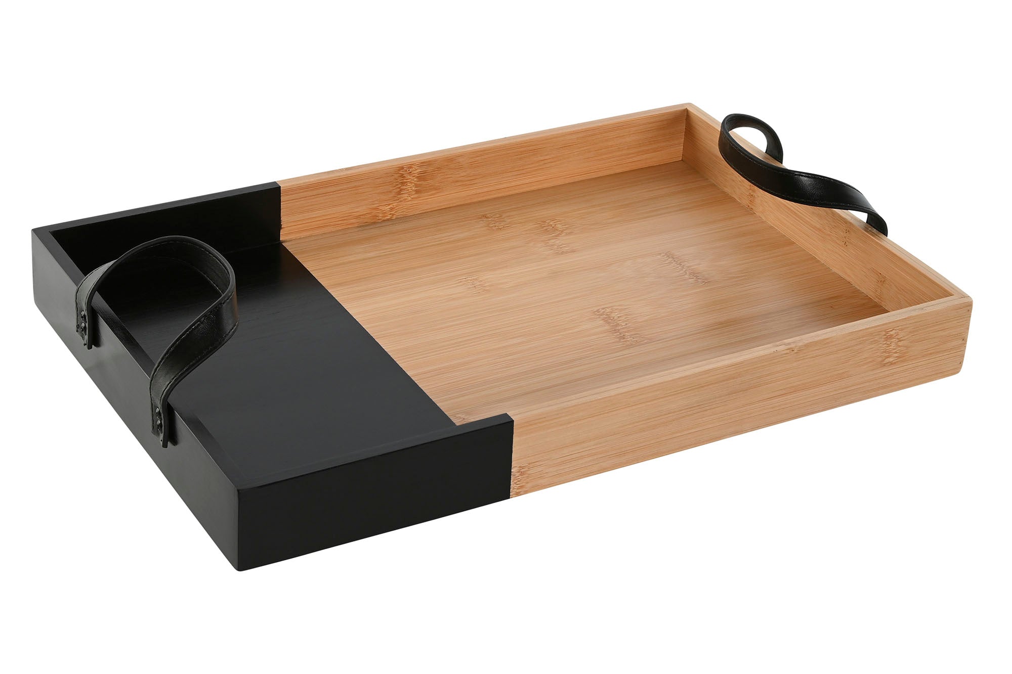 Bandeja Bambu Pu 42X27X4,5 Negro