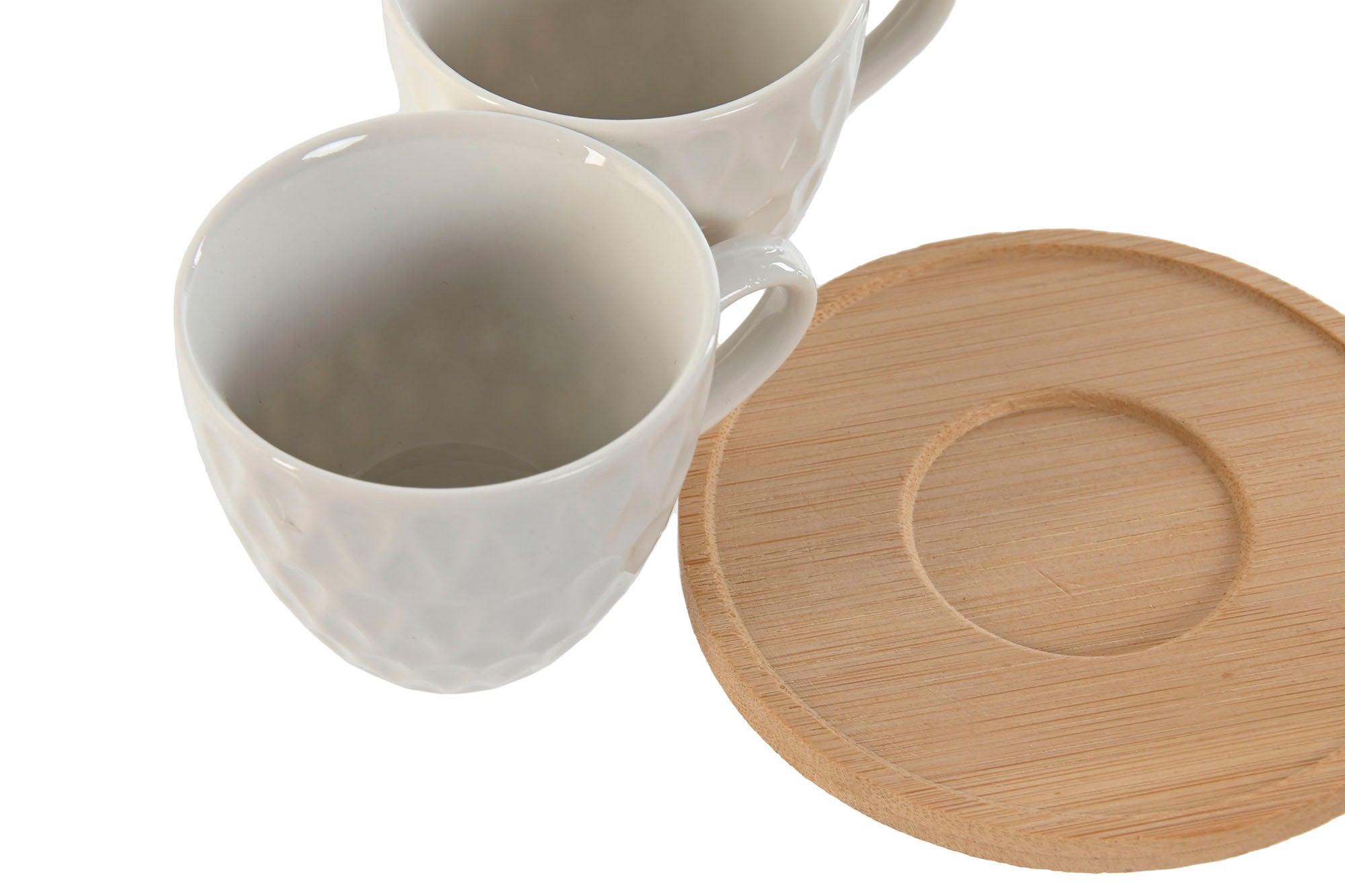 Cafe Set 6 Porcelana Bambu 8,5X6,4X5,5 90Ml Blanco