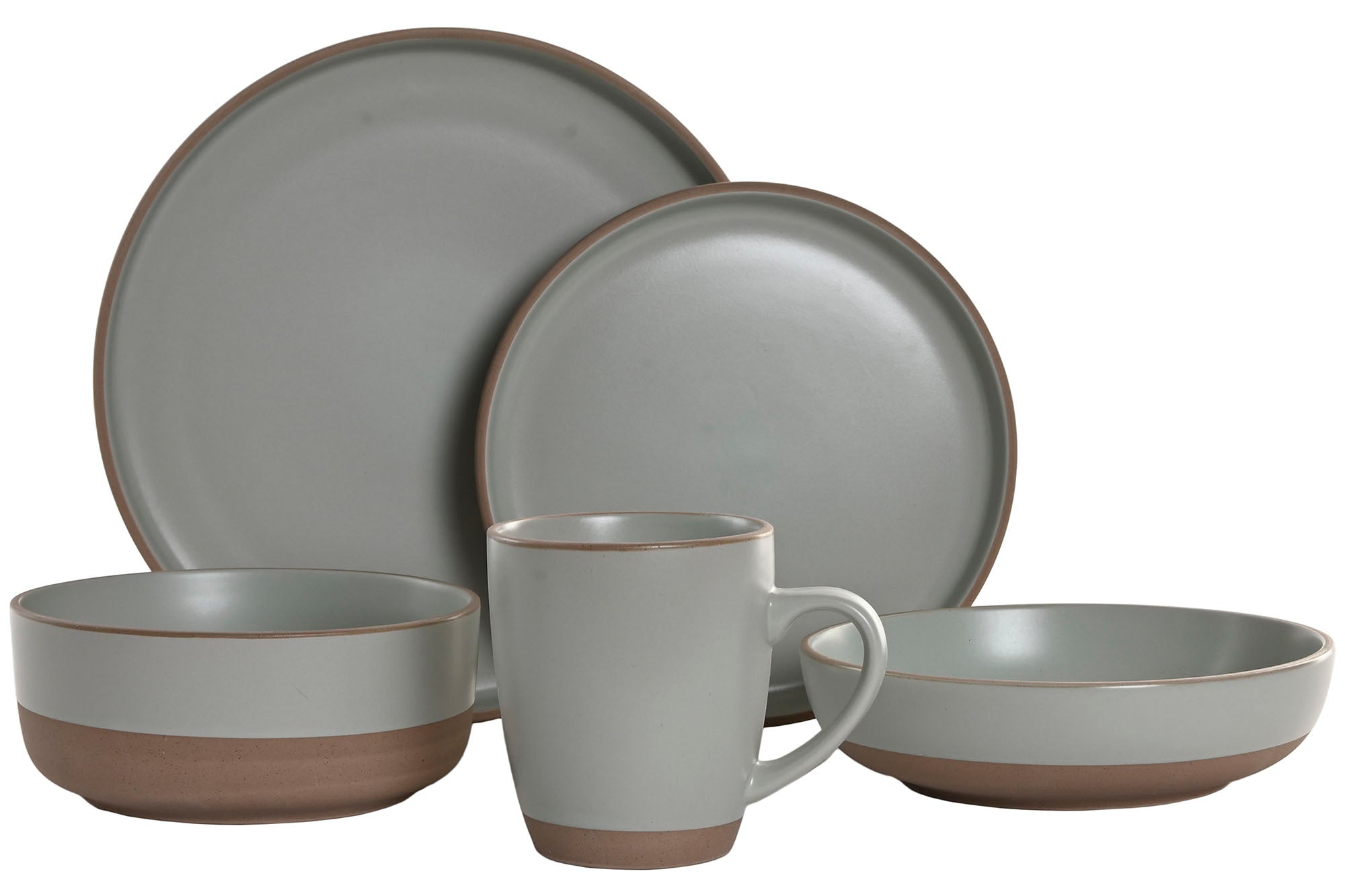 Plato Gres 20,4X20,4X2,4 Mate Azul Celeste
