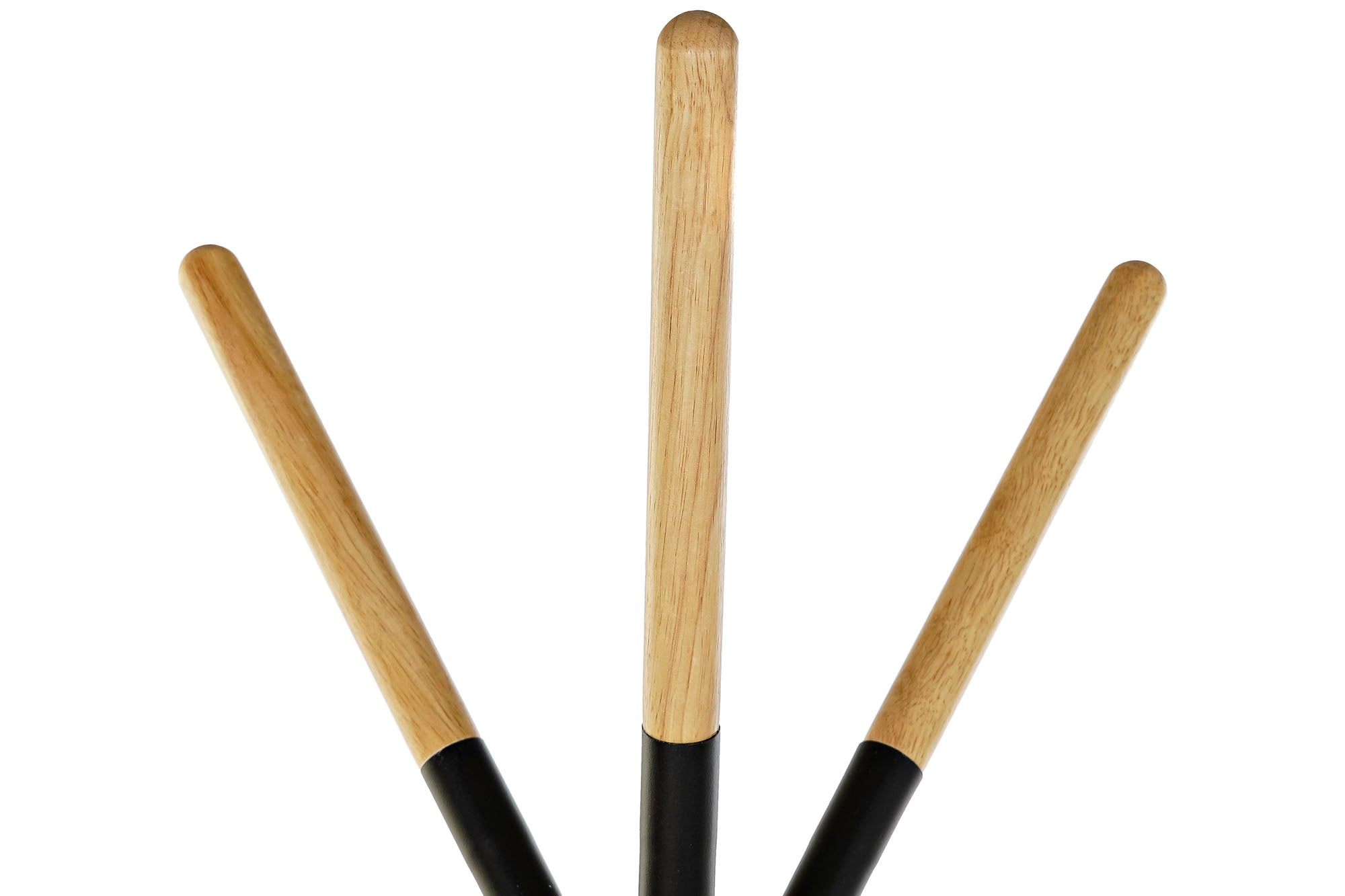 Perchero Acero Hevea / Rubberwood 65X65X179 Negro
