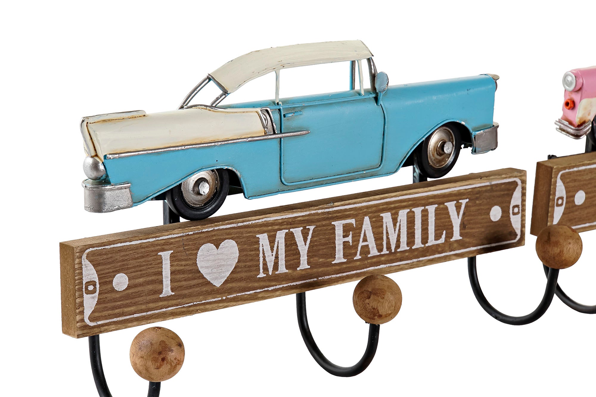 Metal MDF Wall Coat Rack 29X8X17 3 Assorted