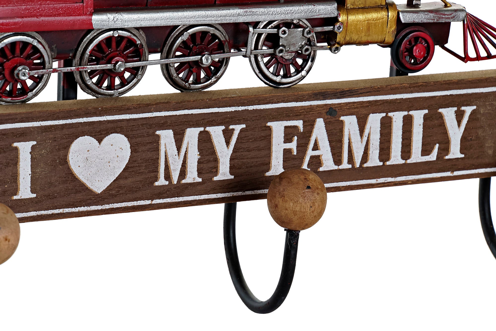 Metal MDF Wall Coat Rack 29X8X20 3 Assorted.