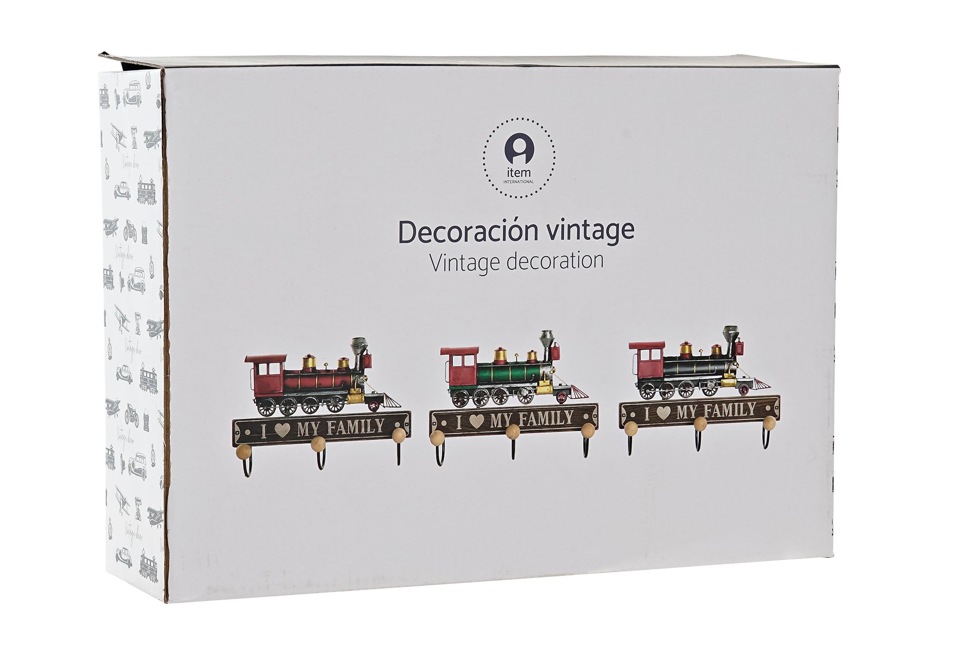 Metal MDF Wall Coat Rack 29X8X20 3 Assorted.