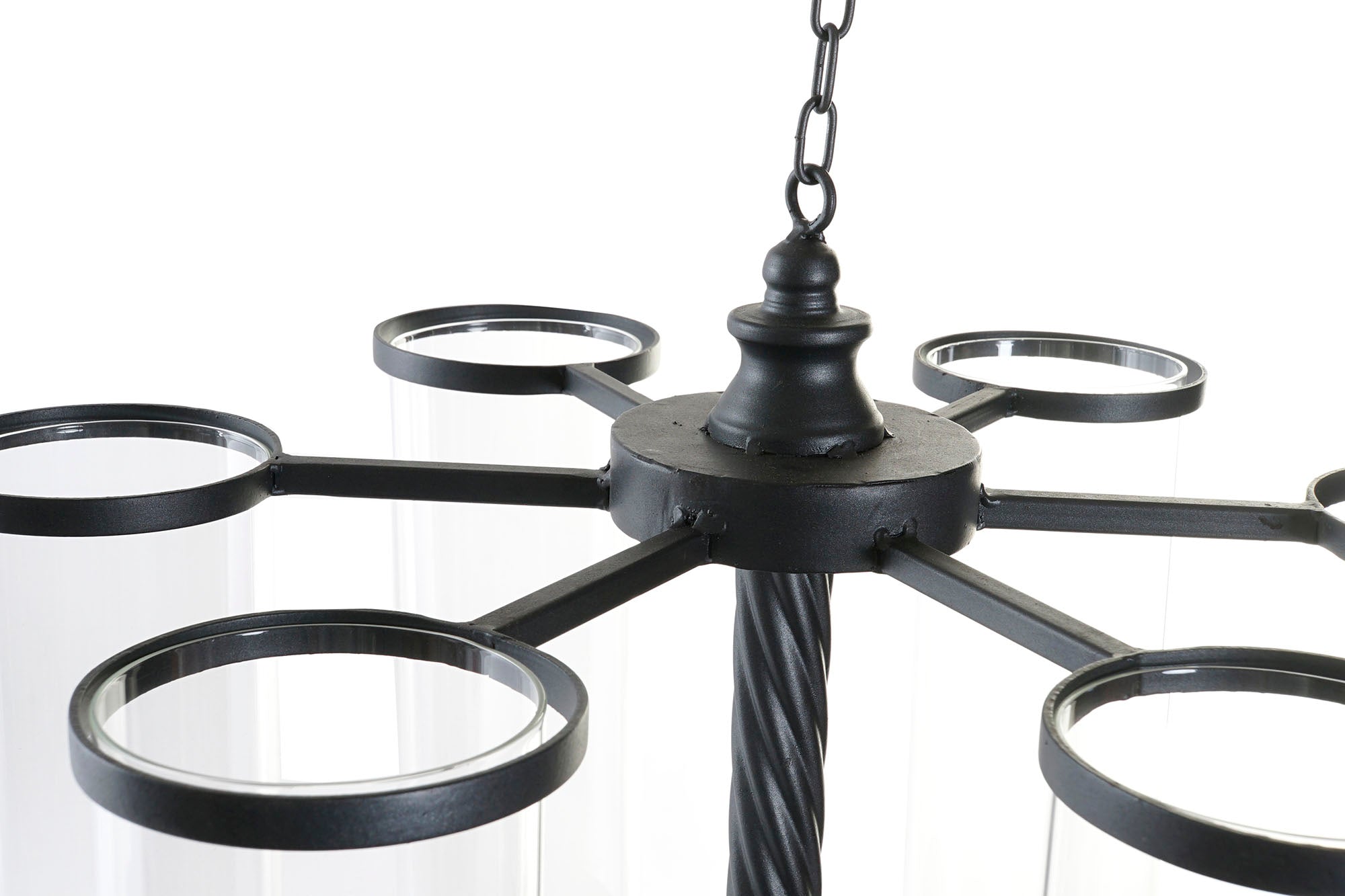Portavela Metal Cristal 53X53X52 Techo Negro