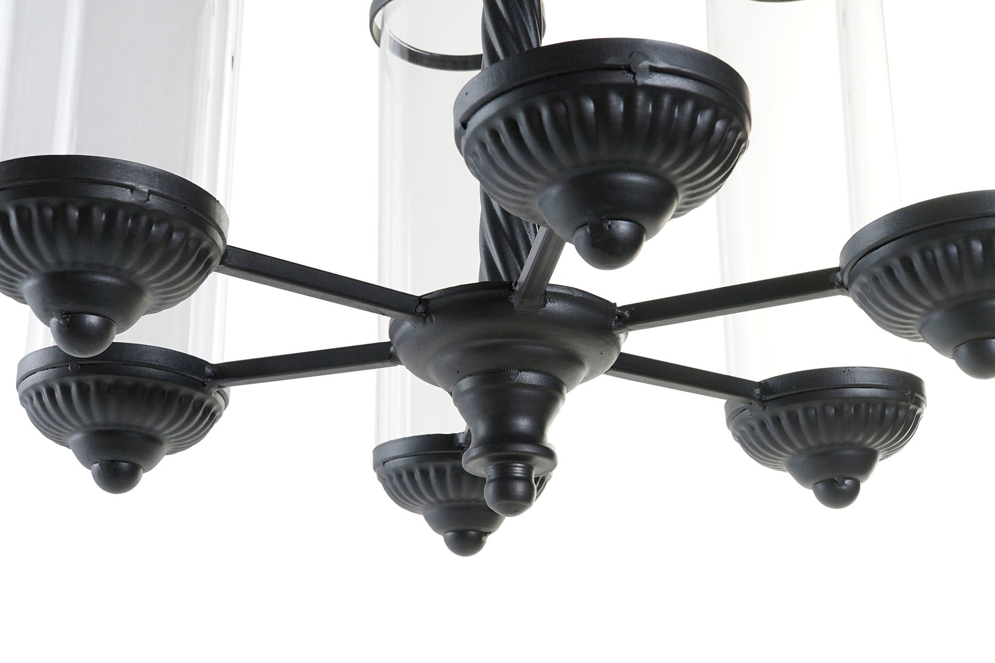 Portavela Metal Cristal 53X53X52 Techo Negro