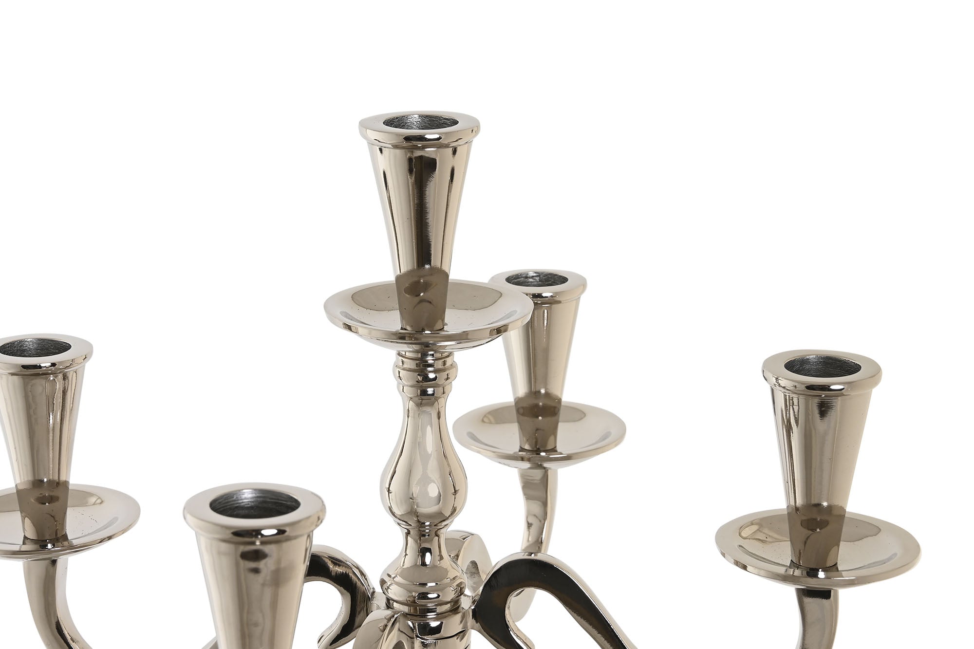 Candelabro Aluminio Acrilico 30X30X47 Cromado