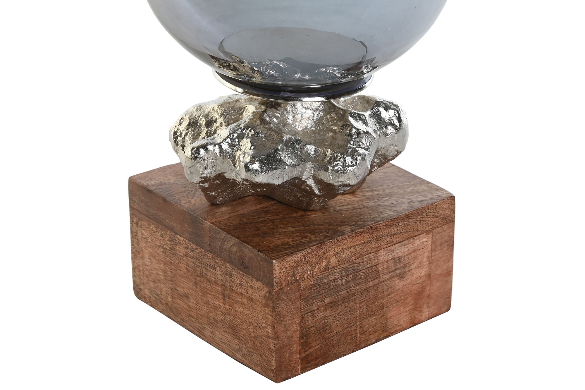 Portavela Cristal Aluminio 16,5X16,5X38,5