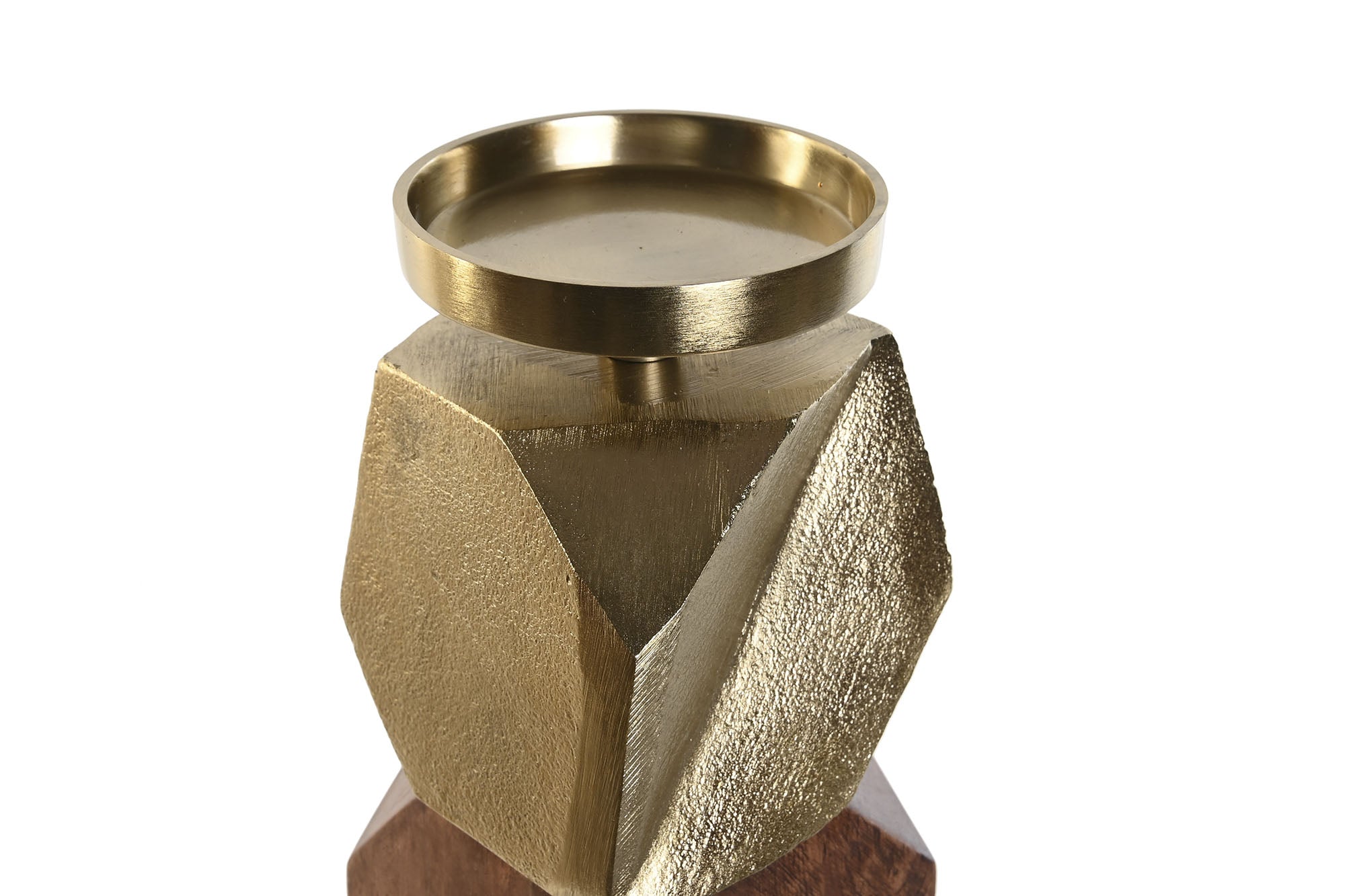 Aluminum Candle Holder Handle 10X10X40.5 Golden