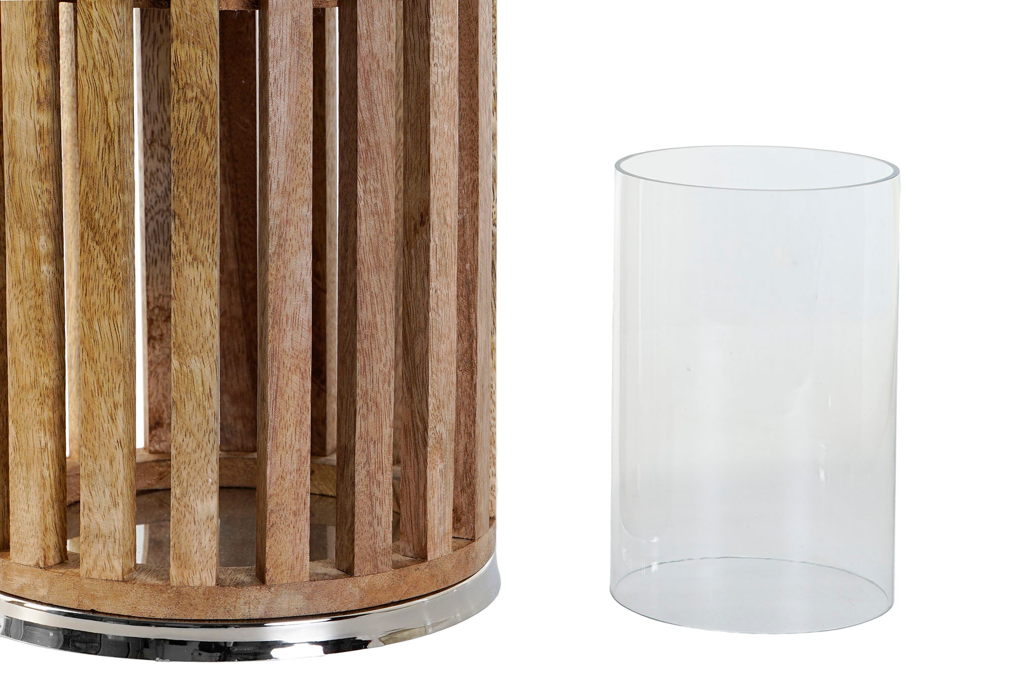 Crystal Handle Candle Holder 20X20X51 Natural Brown