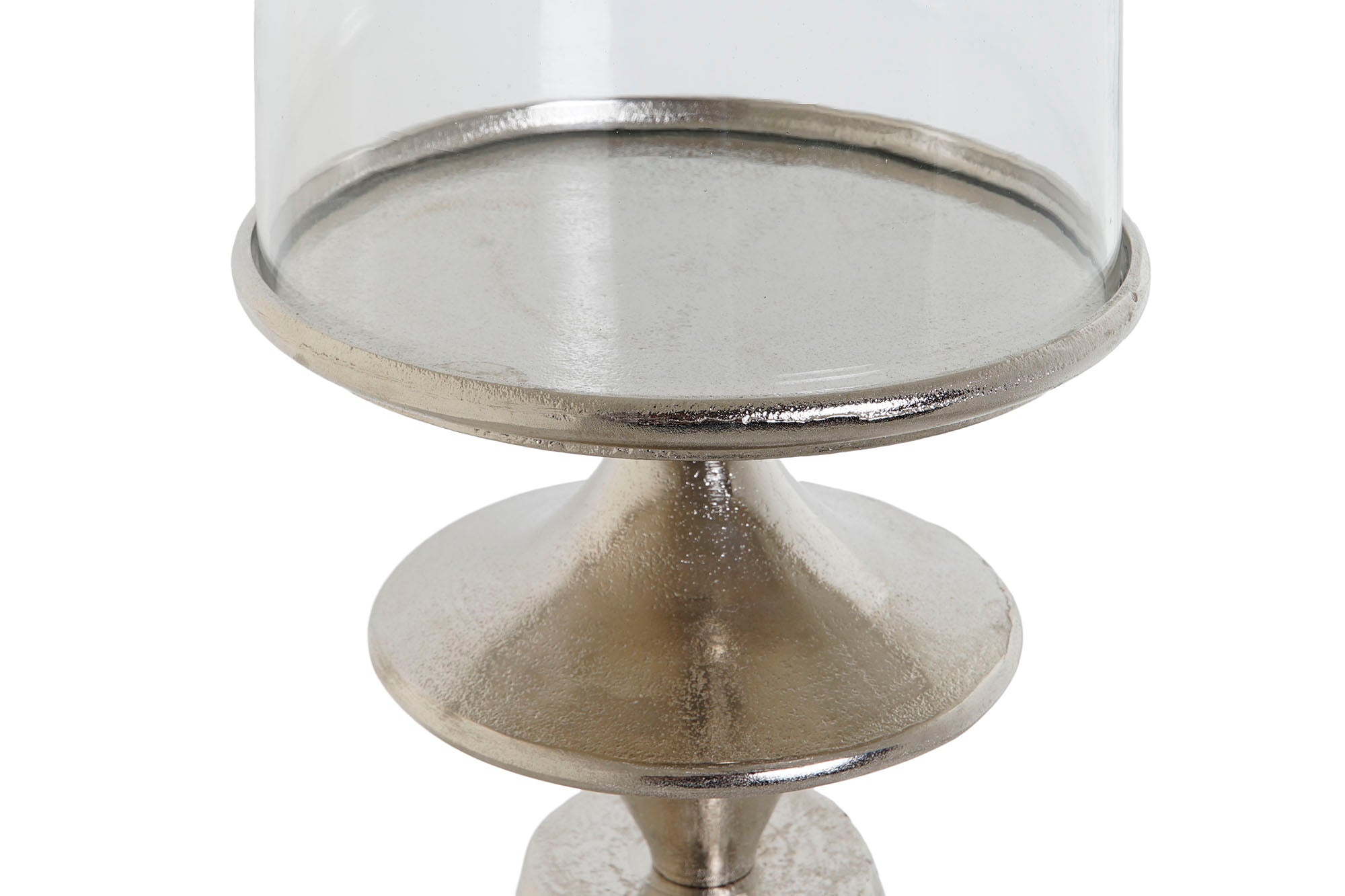 Portavela Aluminio Cristal 24X24X72 Plateado