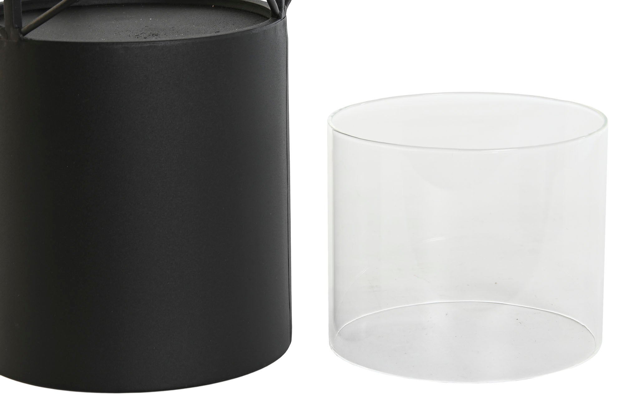 Portavela Set 2 Metal Cristal 24,5X24,5X46 17X31