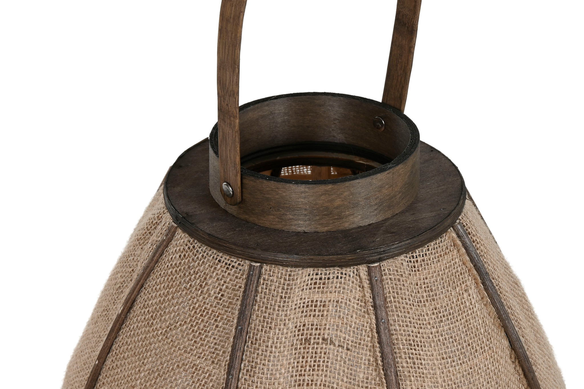 Jute Bamboo Candle Holder 37X37X84 Natural