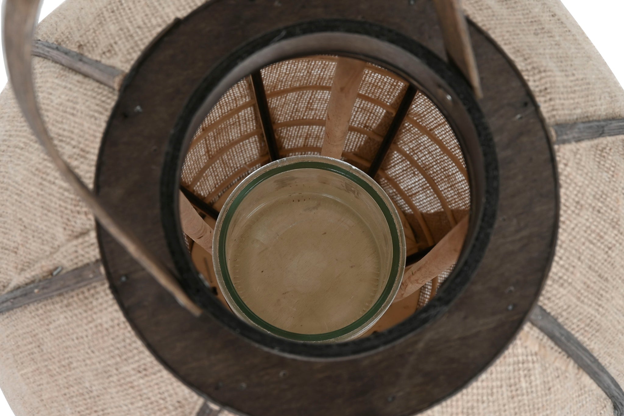 Jute Bamboo Candle Holder 37X37X84 Natural