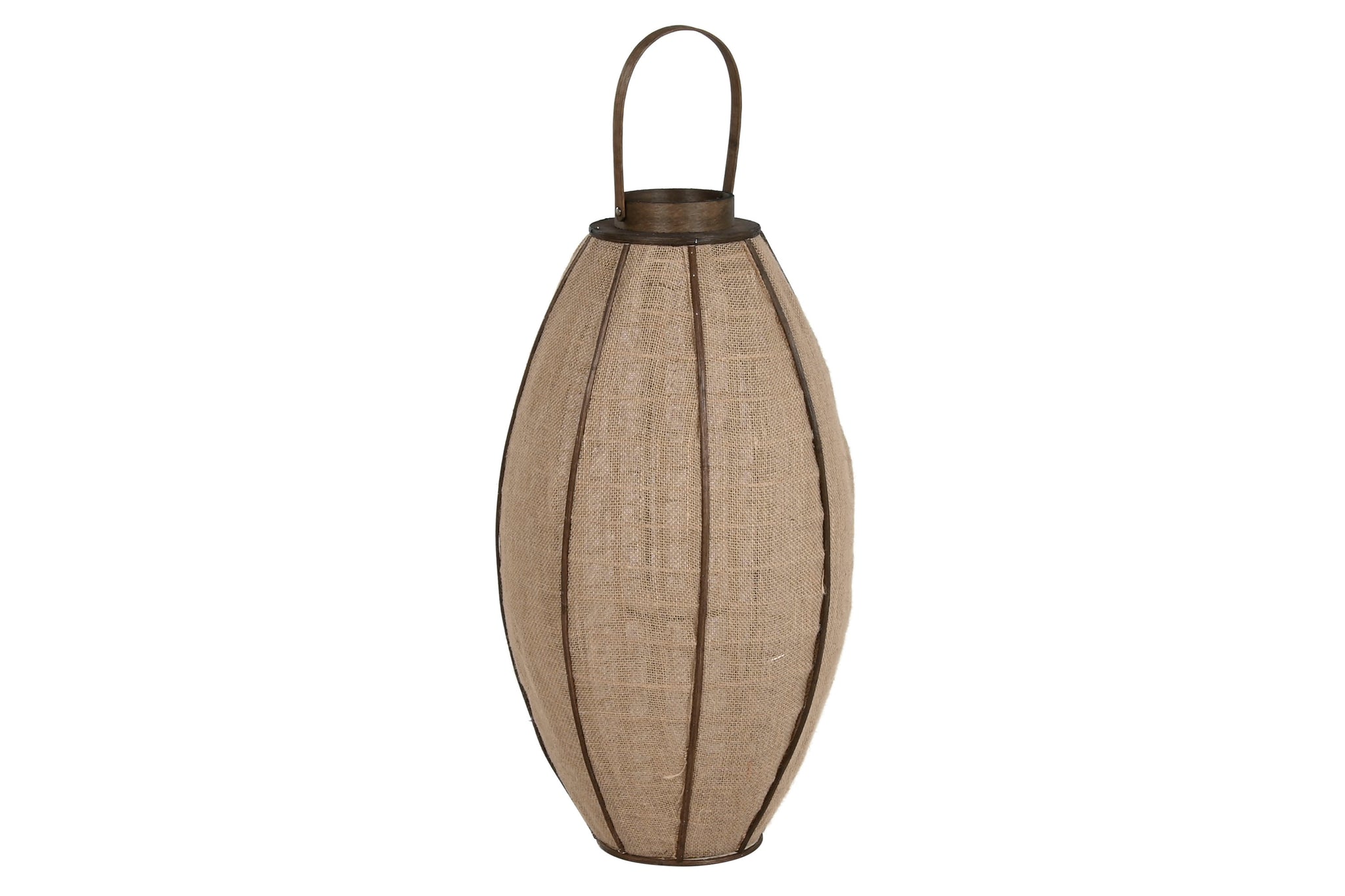 Jute Bamboo Candle Holder 37X37X84 Natural