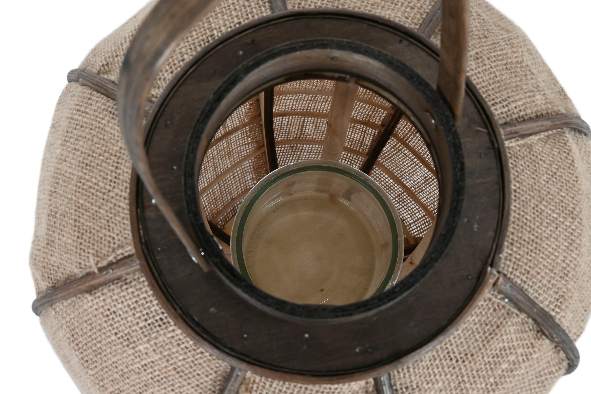 Jute Bamboo Candle Holder 31.5X31.5X69 Natural