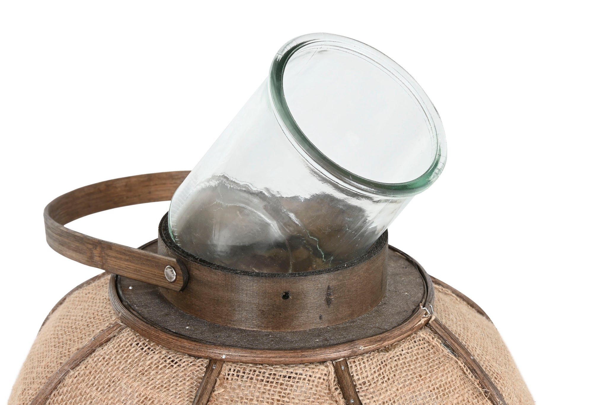 Jute Bamboo Candle Holder 31.5X31.5X69 Natural