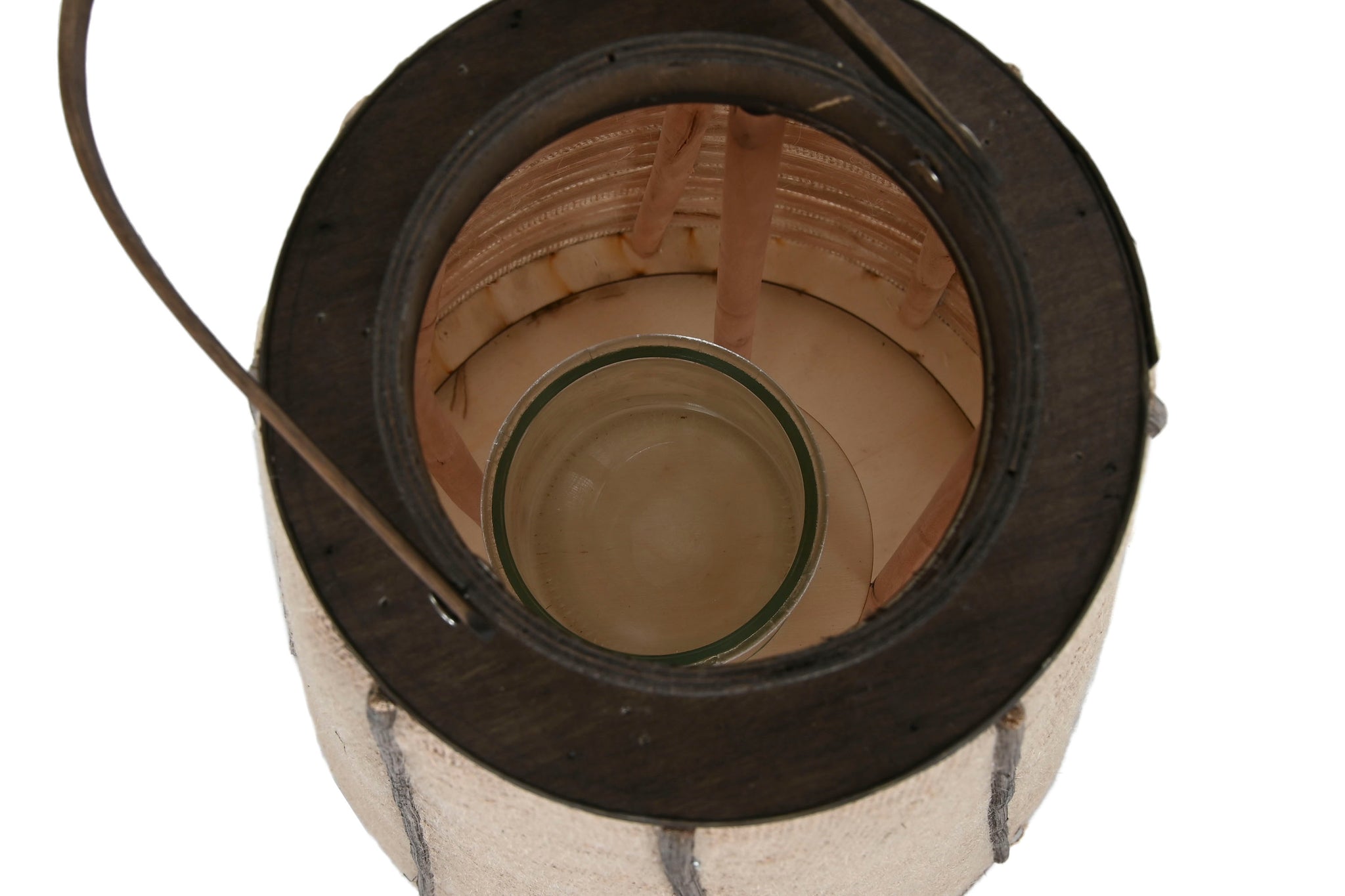 Jute Bamboo Candle Holder 33.5X33.5X81 Natural