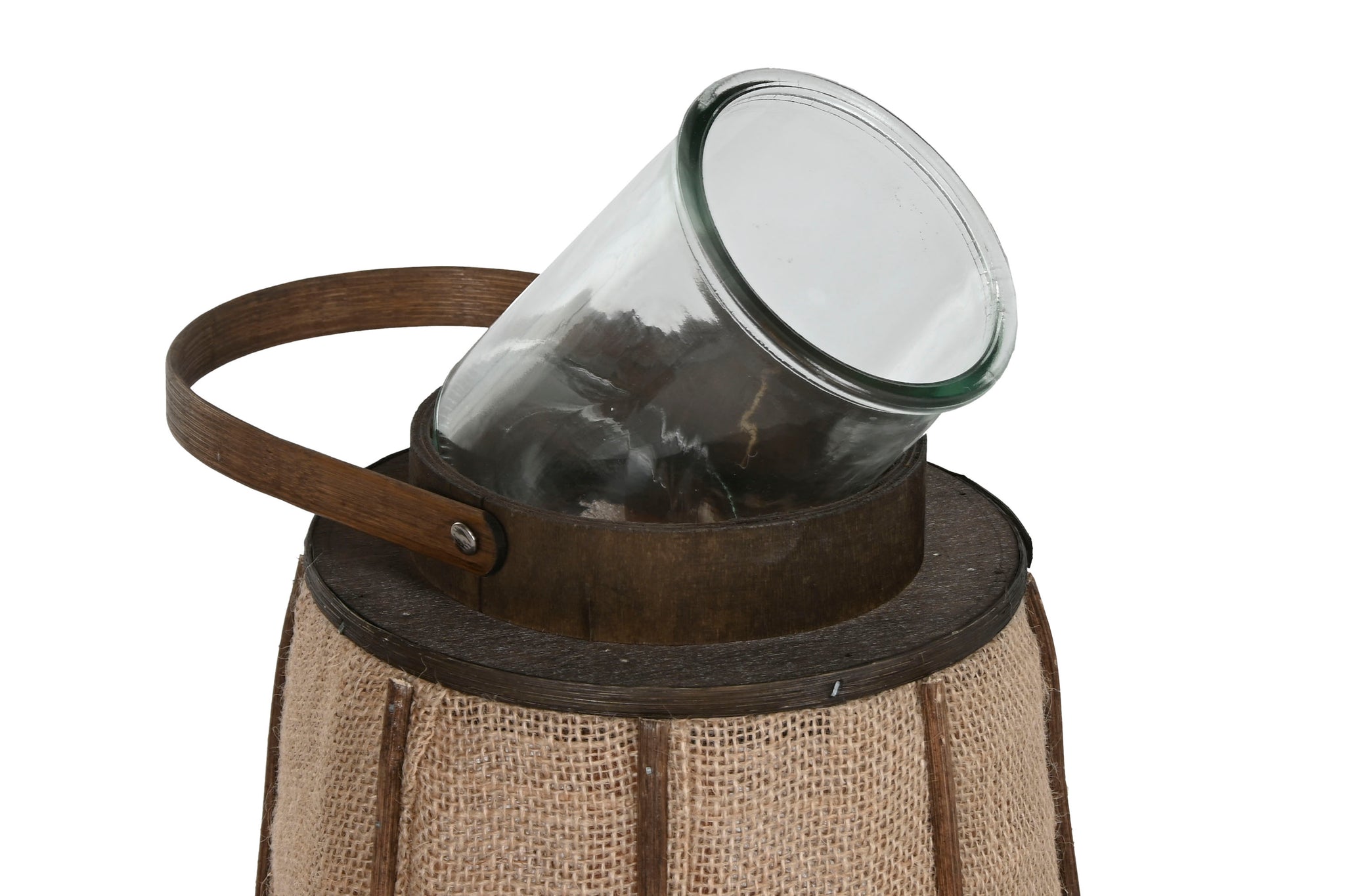 Jute Bamboo Candle Holder 33.5X33.5X81 Natural