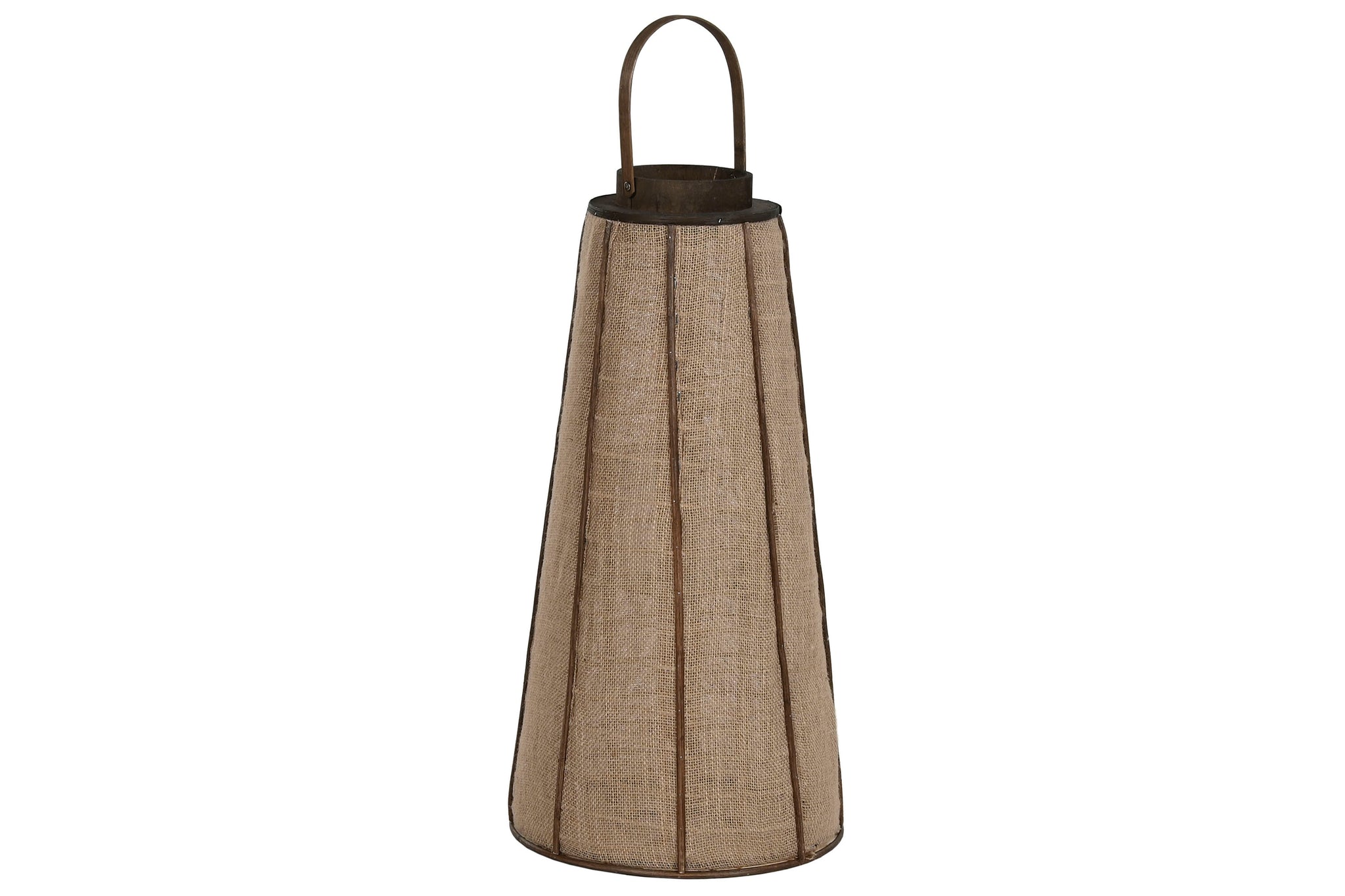 Jute Bamboo Candle Holder 33.5X33.5X81 Natural