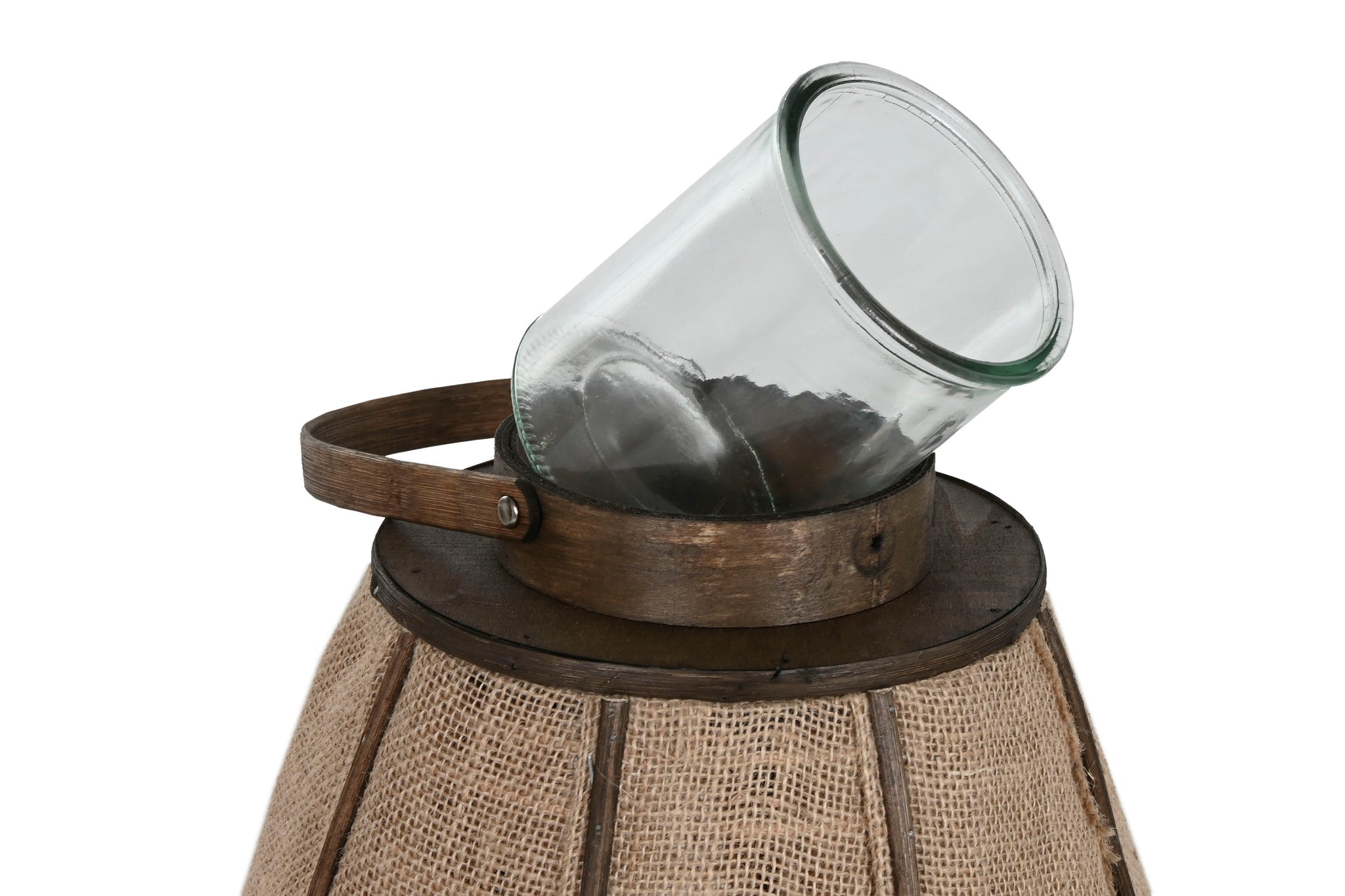 Jute Bamboo Candle Holder 41.5X41.5X72 Natural