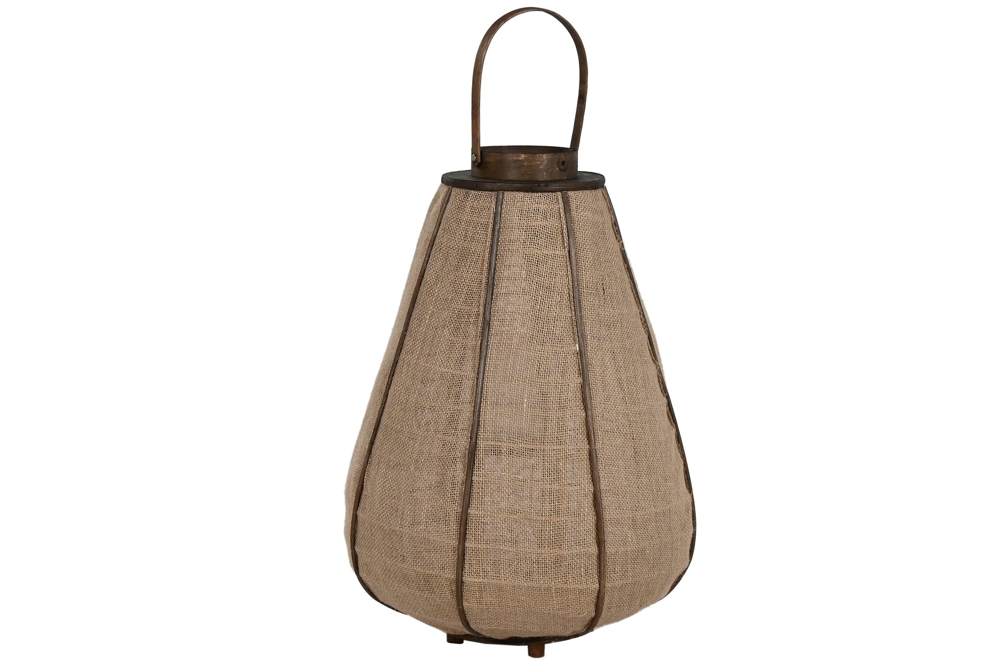 Jute Bamboo Candle Holder 41.5X41.5X72 Natural