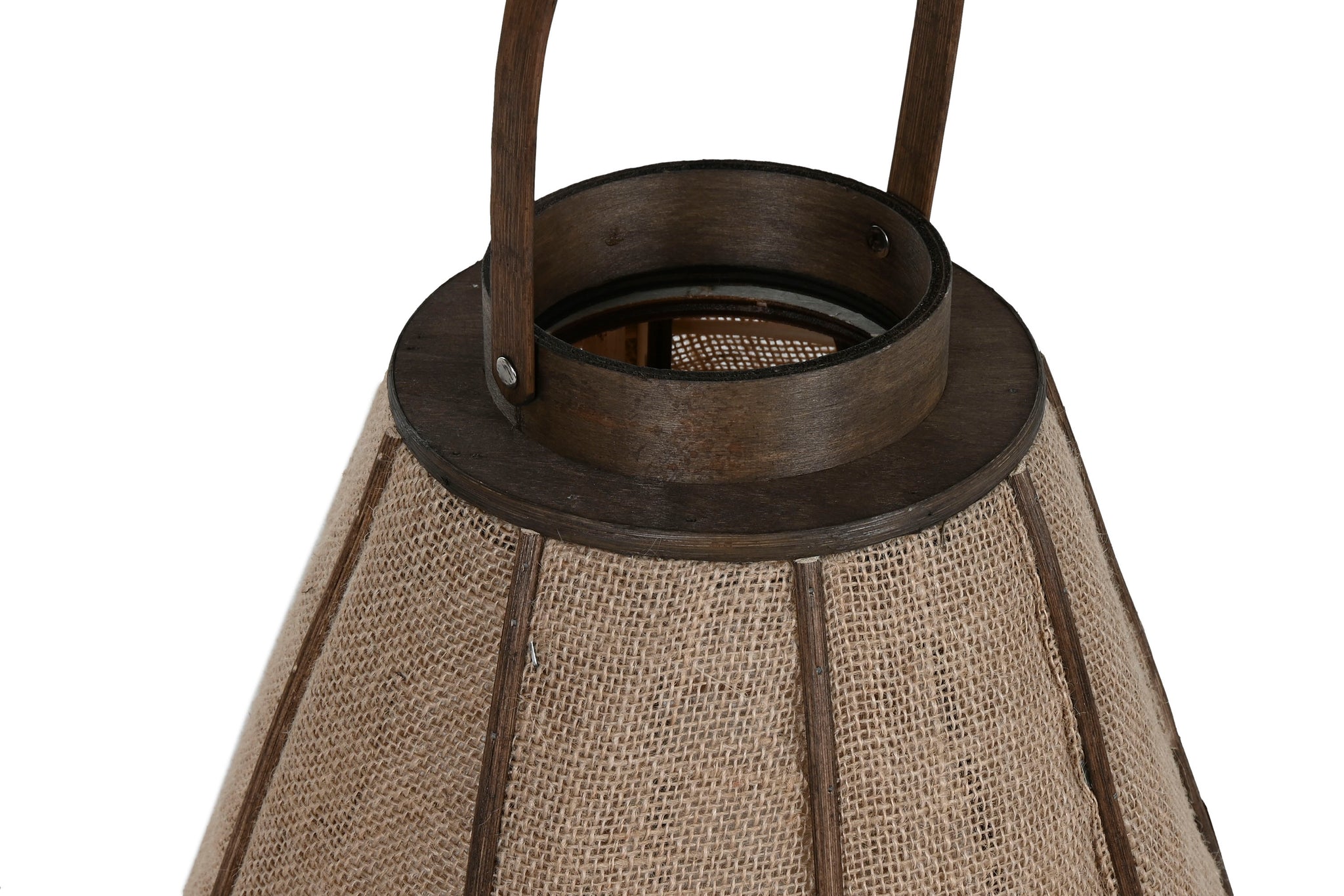 Jute Bamboo Candle Holder 36x36x63 Natural