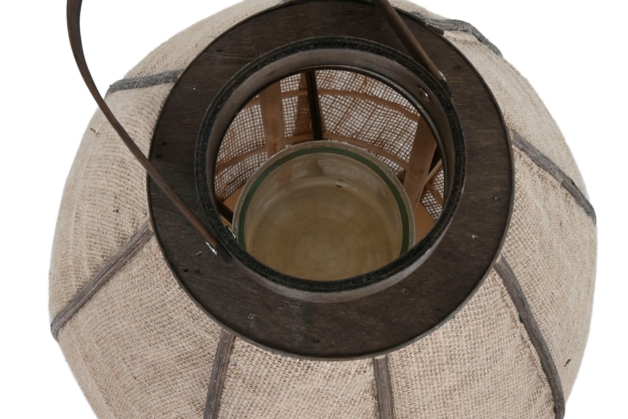 Jute Bamboo Candle Holder 36x36x63 Natural