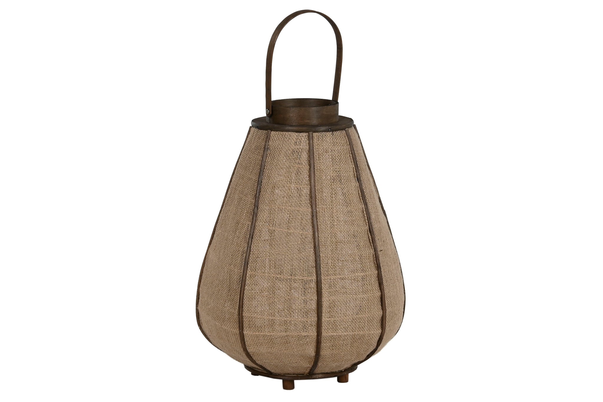 Jute Bamboo Candle Holder 36x36x63 Natural