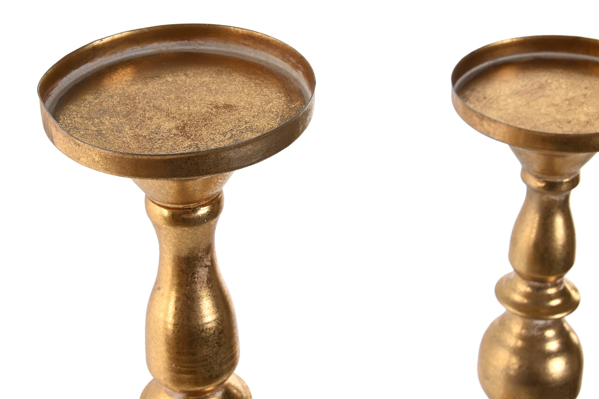 Candle Holder Set 2 Metal 15X15X60.5 15X52 Golden