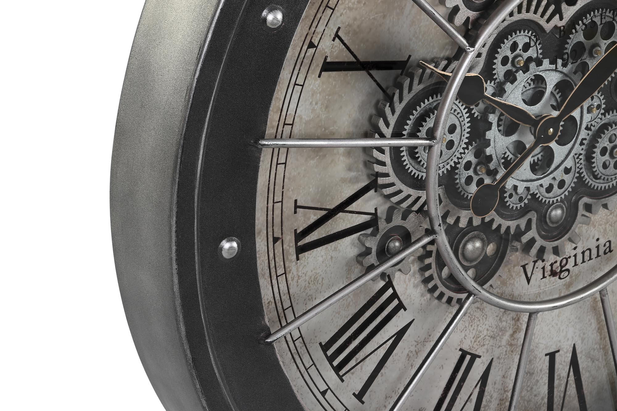 Reloj Pared Hierro Cristal 80X8X80 Movimiento