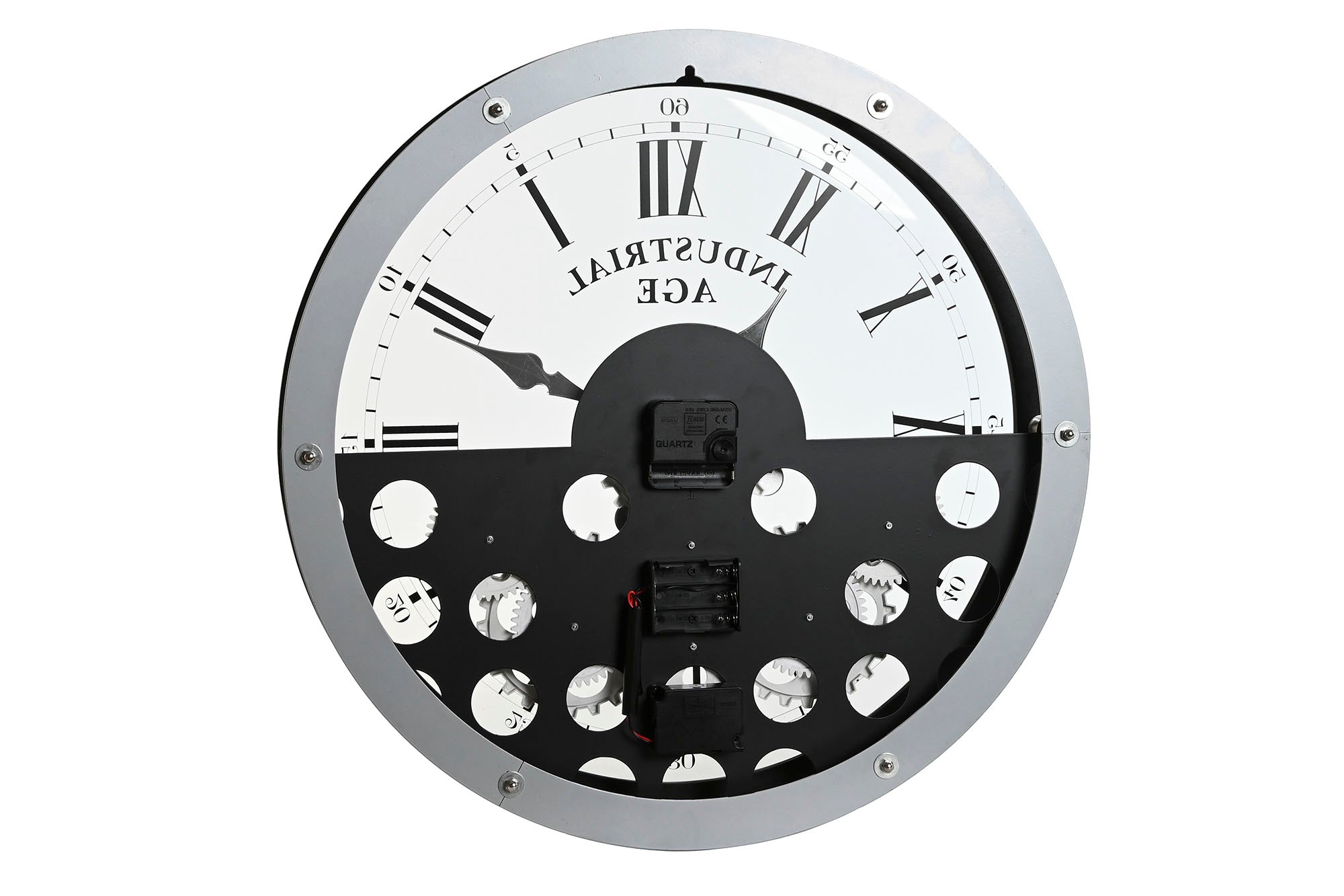 Reloj Pared Metal Cristal 52X8,5X52 Engranajes