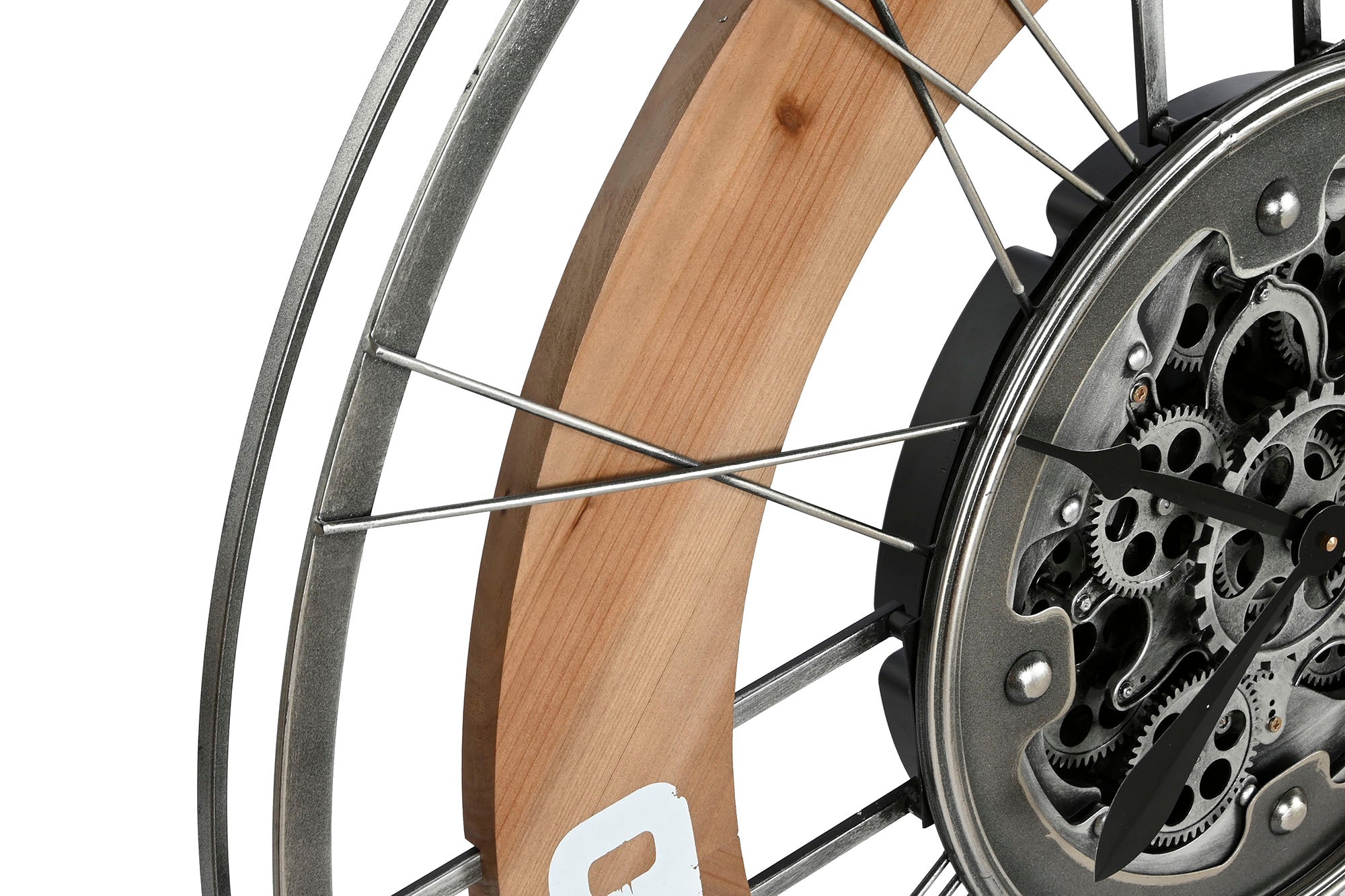 Reloj Pared Hierro Cristal 90X9,5X90 Movimiento
