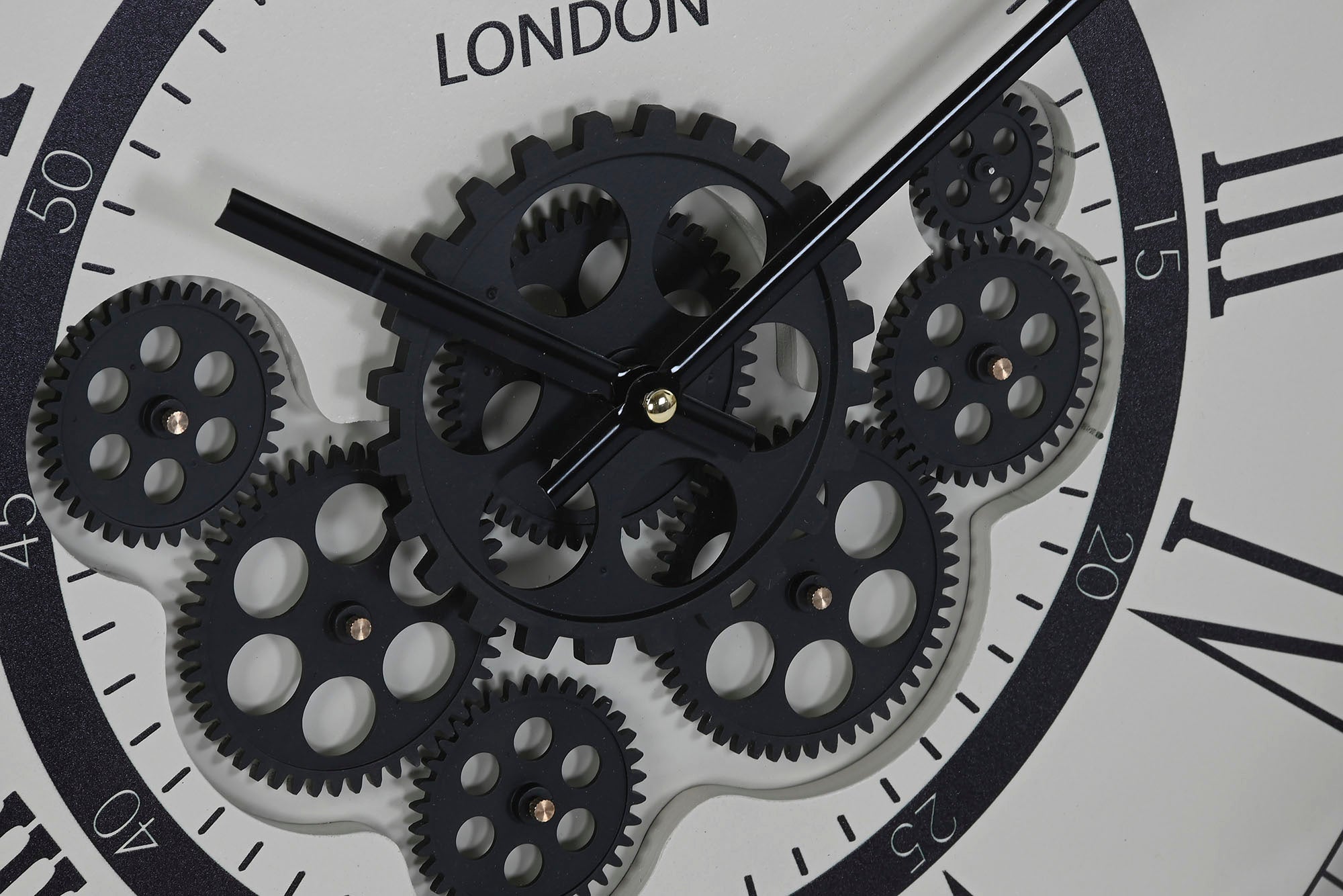 Iron Wall Clock MDF 54X8X55 Dark Gray