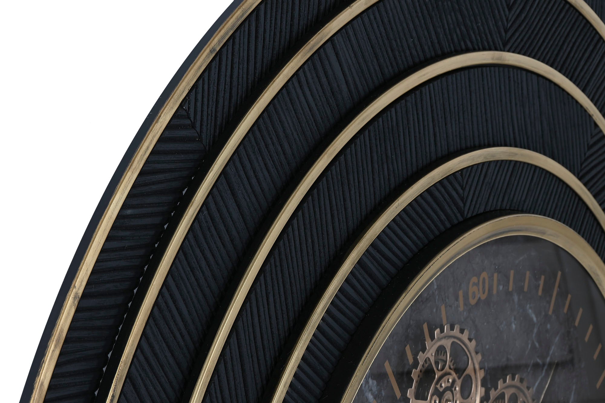 Reloj Pared Metal Cristal 108X8,5X108 3D Negro