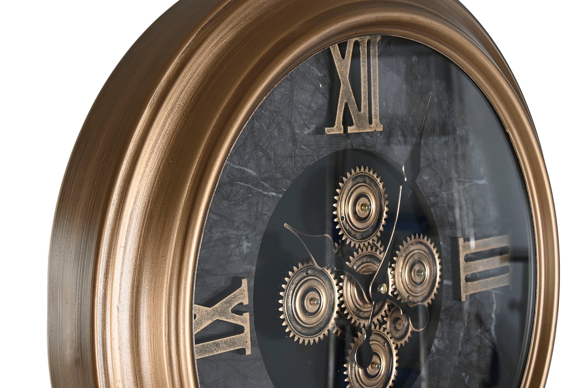 Reloj Pie Metal Cristal 45X40X178 Perchero Dorado