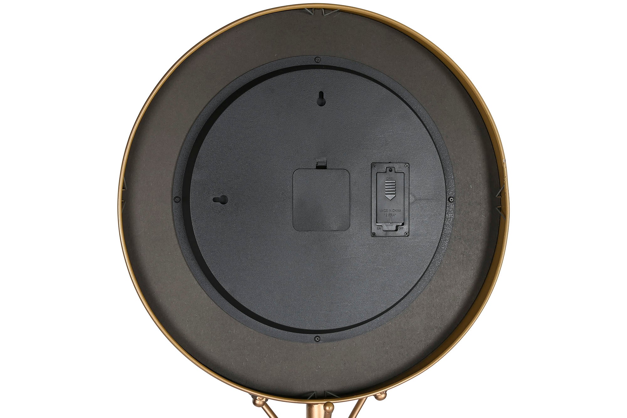 Reloj Pie Metal Cristal 45X40X178 Perchero Dorado