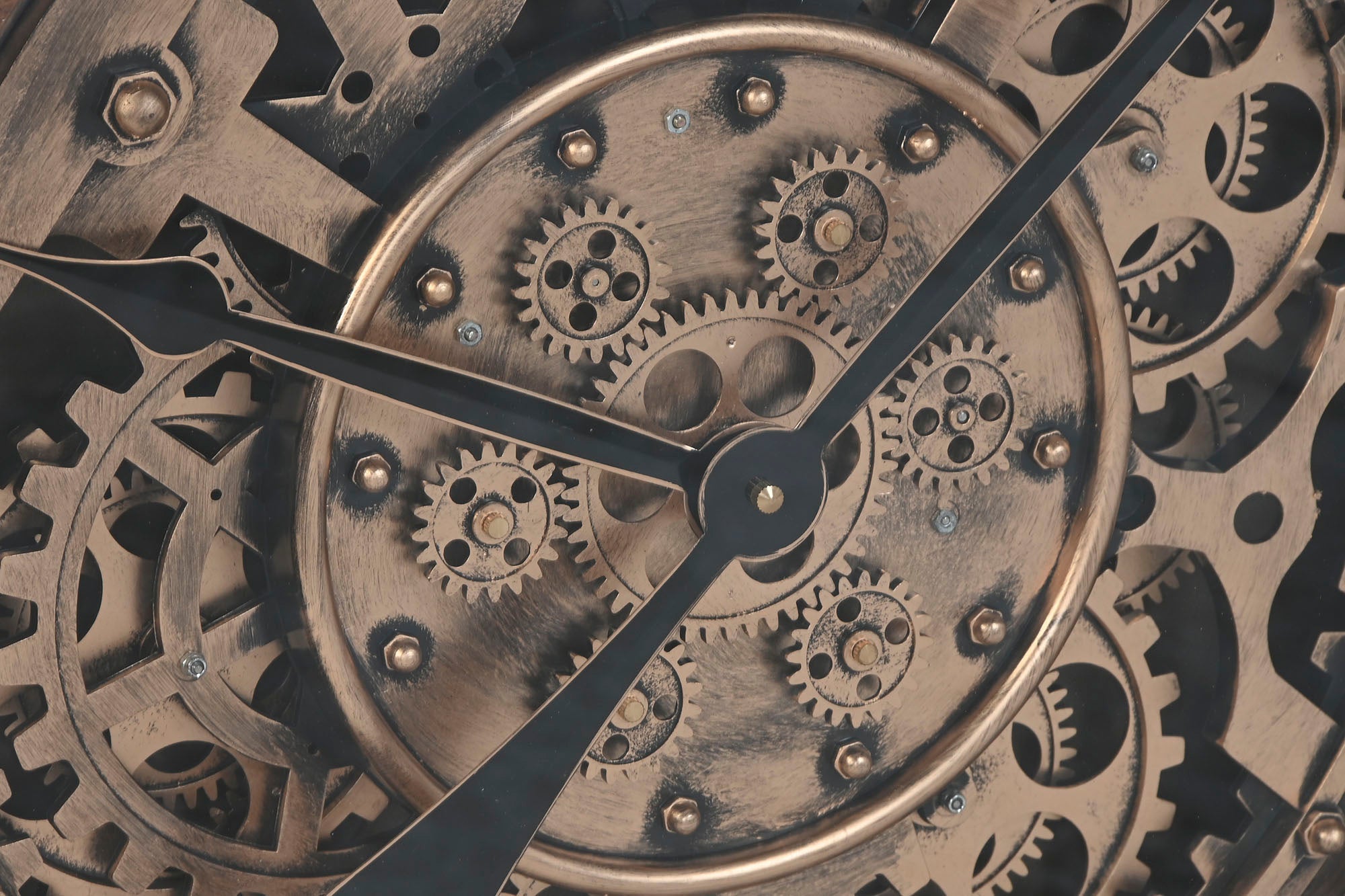 Reloj Pared Madera Metal 80X9,5X80 Movimiento