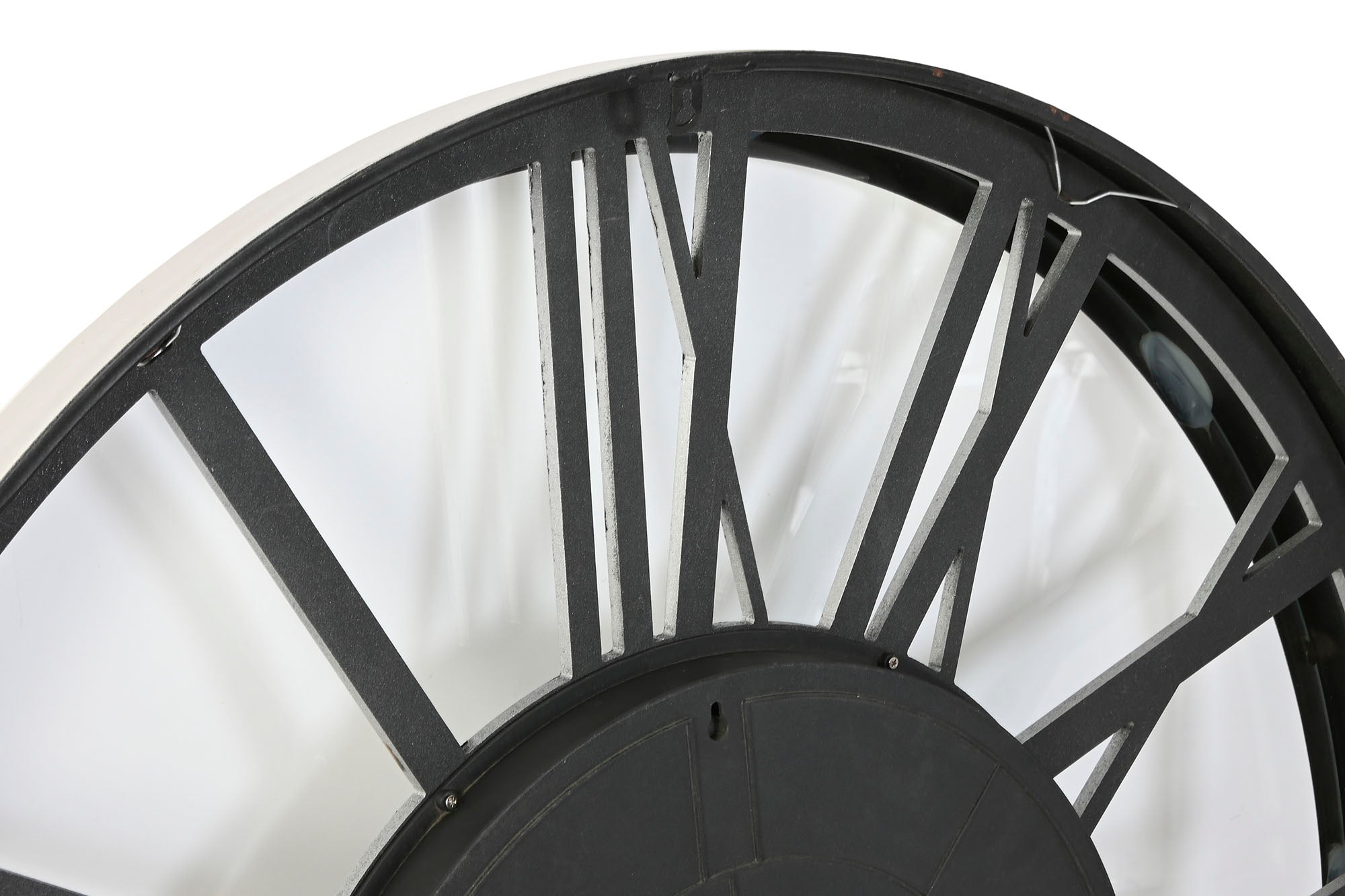 Reloj Pared Hierro 102X9,5X102 Movimiento Plateado