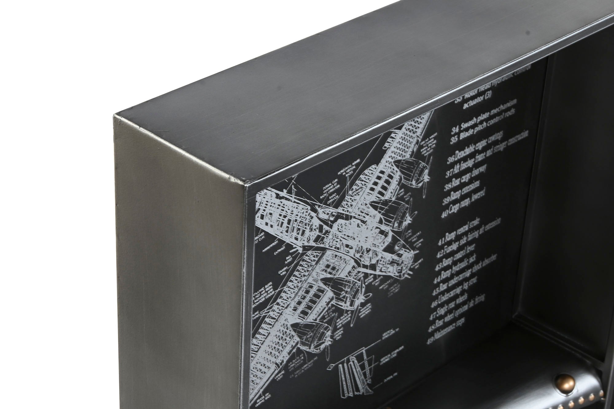 Reloj Pared Set 3 Metal 175X21X64 Avion Plateado