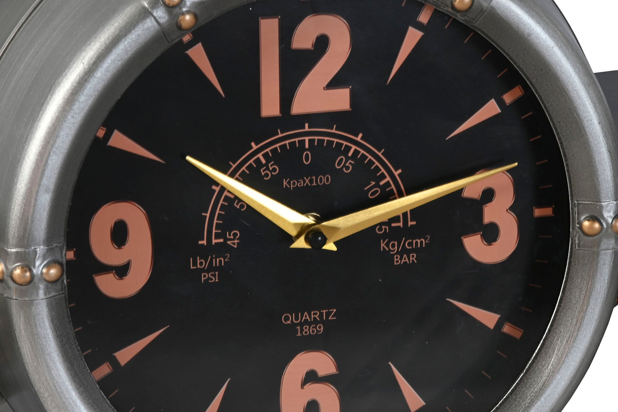 Reloj Pared Metal 143X20X46 Avion Plateado