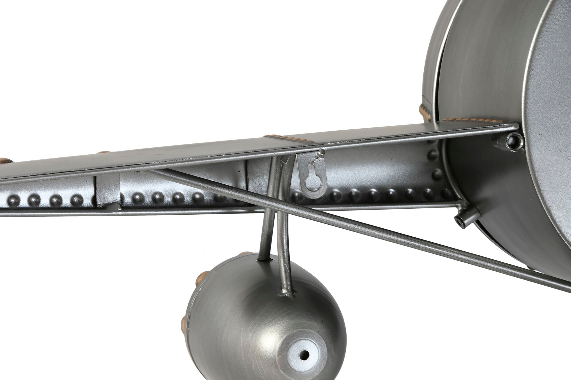 Reloj Pared Metal 143X20X46 Avion Plateado