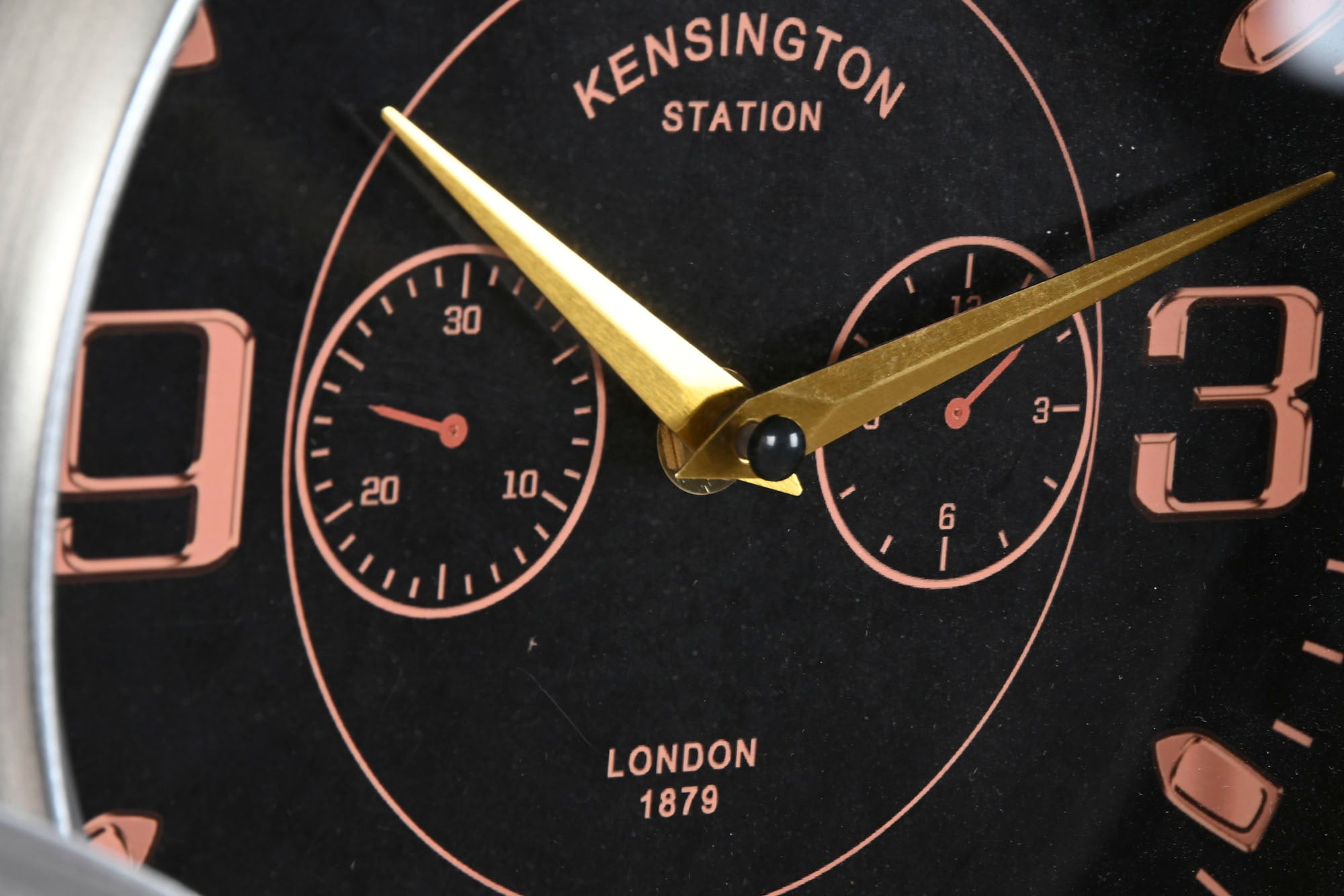 Reloj Pared Metal 77,5X15X46 Avion Plateado